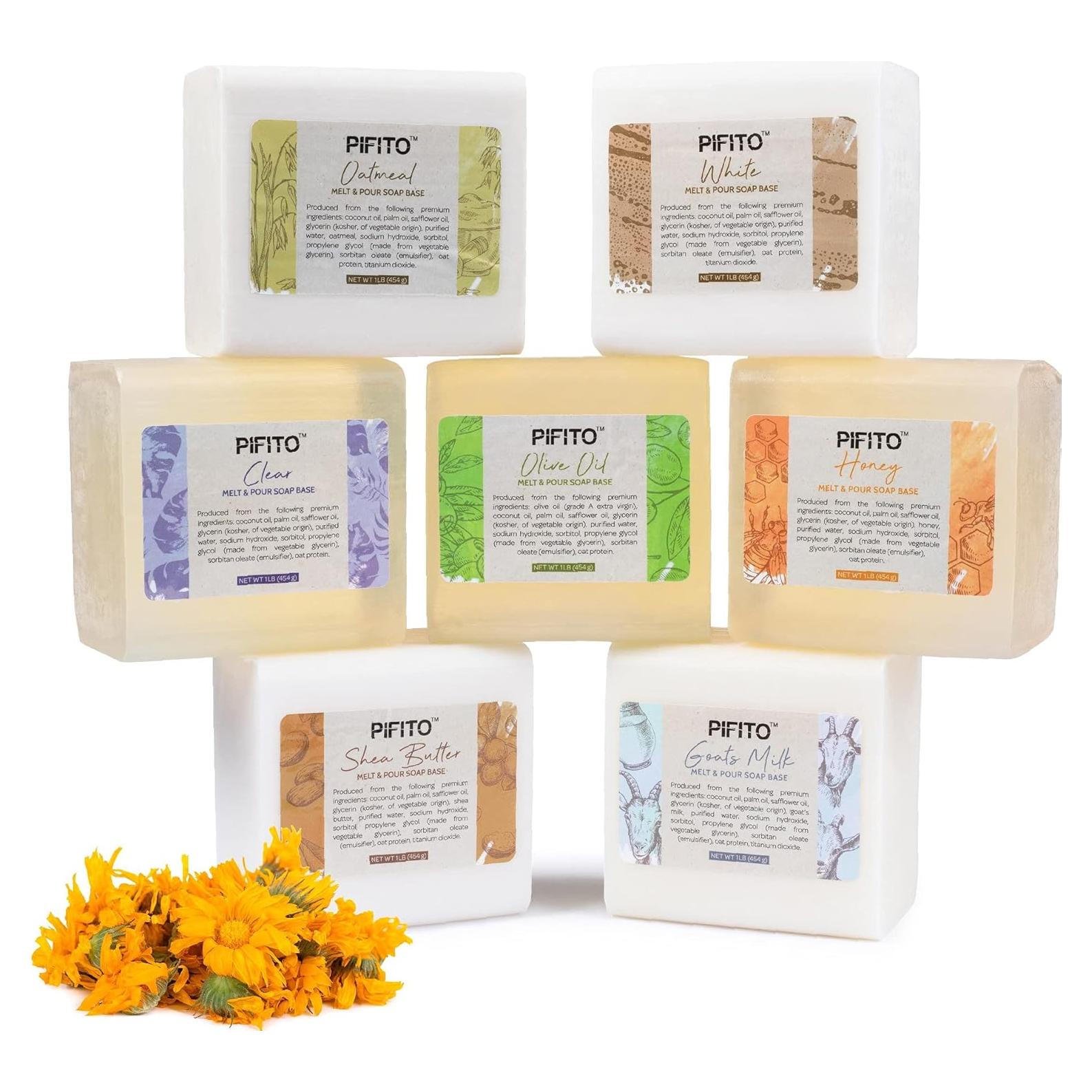 Muestra de Base de Jabón Pifito Melt and Pour 3.18 kg - 7 Variedades