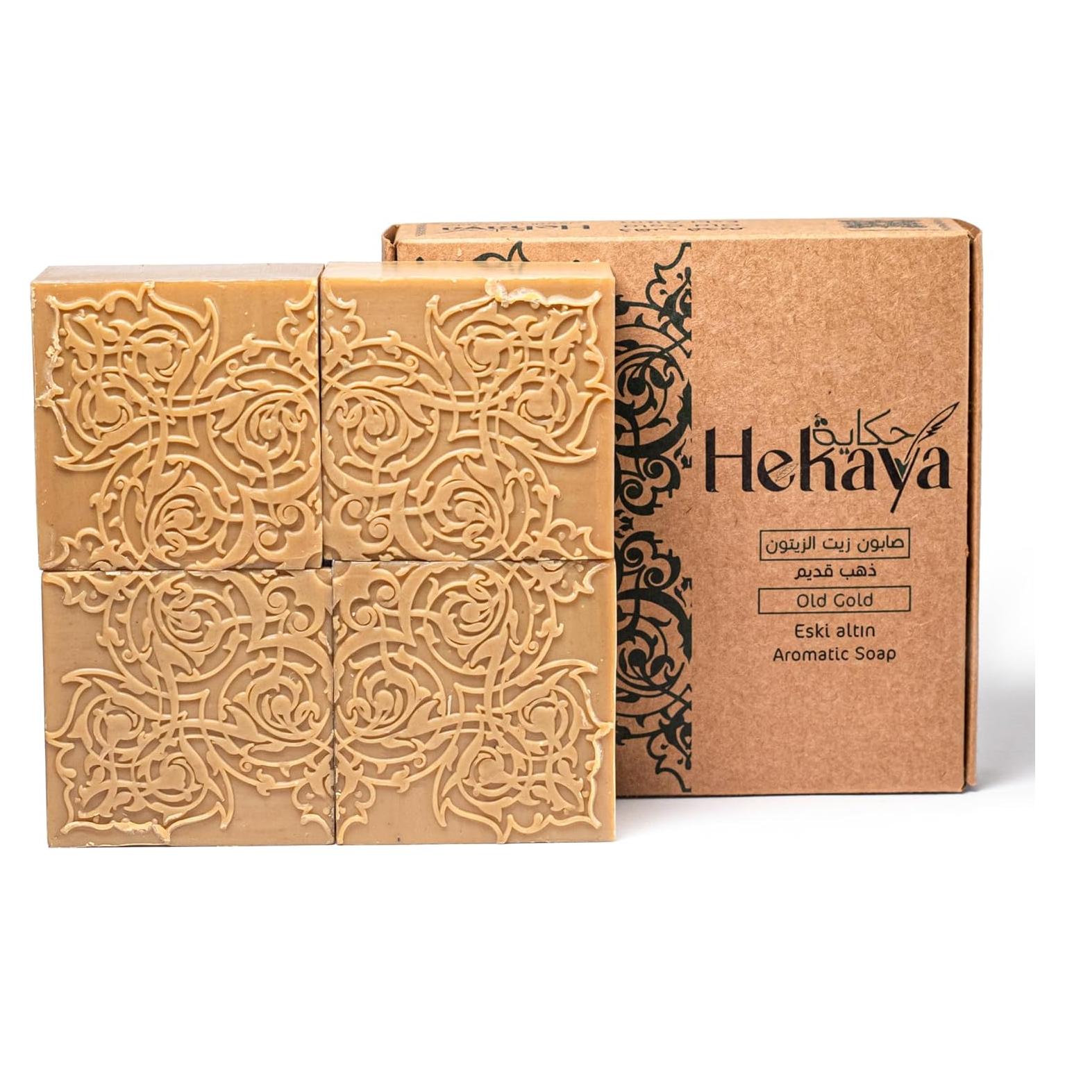 Jabón Natural de Aceite de Oliva Hekaya - 4 Piezas 500g