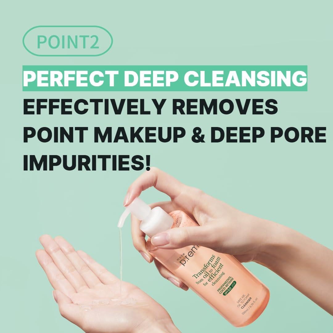 Limpiador Facial a Espuma MAKE P:REM Safe Me 200ml Piel Sensible