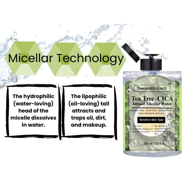 Agua Micelar Limpiadora Essentially KateS 500 ml - Piel Sensible