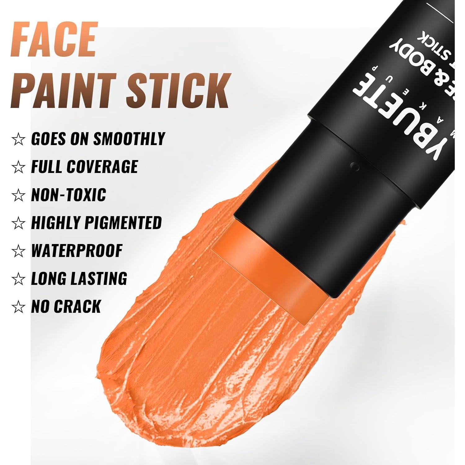 Pintura Facial y Corporal Naranja YBUETE 60g - No Tóxica