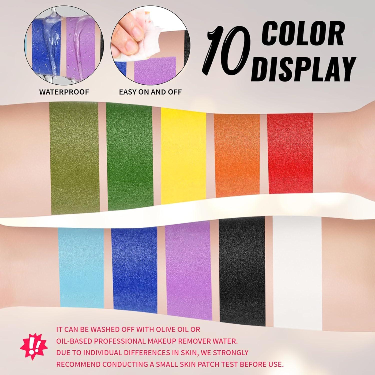 Pintura Facial y Corporal Naranja YBUETE 60g - No Tóxica