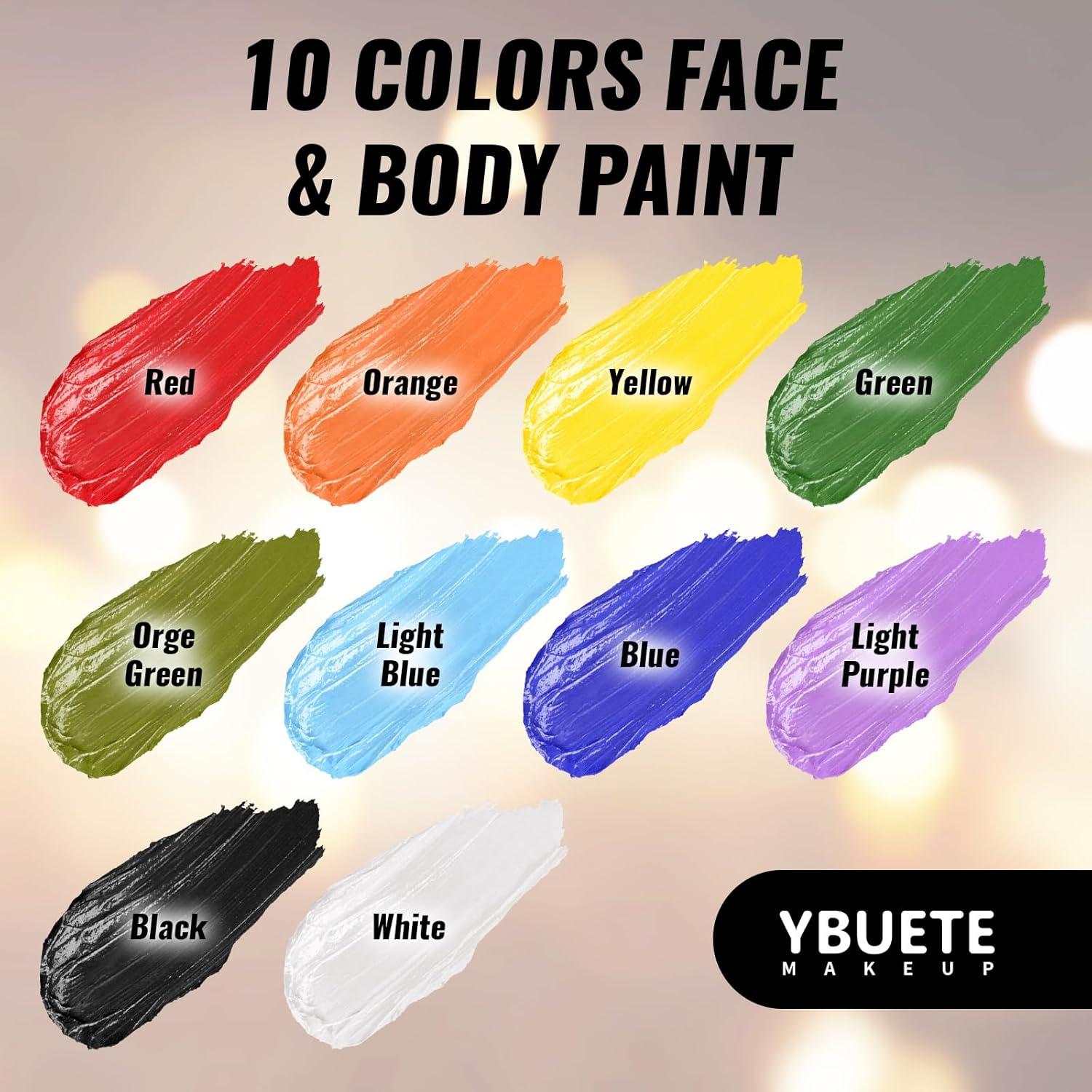 Pintura Facial y Corporal Naranja YBUETE 60g - No Tóxica