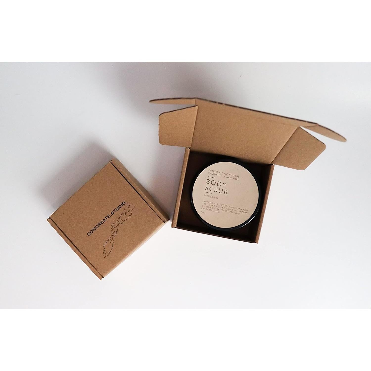 Exfoliante Corporal de Fresa Hecho a Mano 198g