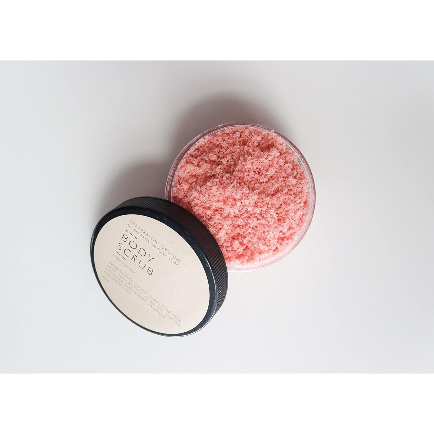 Exfoliante Corporal de Fresa Hecho a Mano 198g