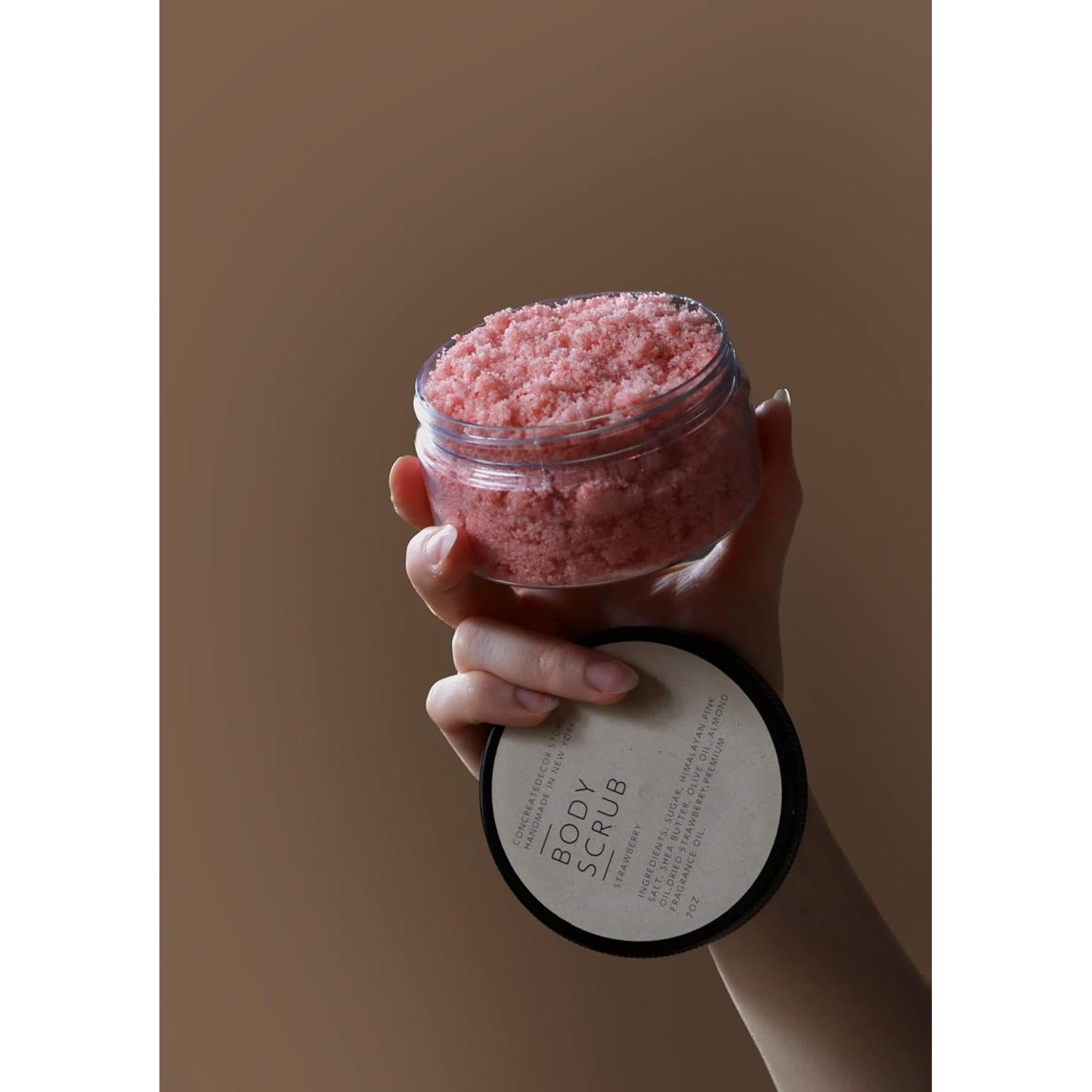 Exfoliante Corporal de Fresa Hecho a Mano 198g