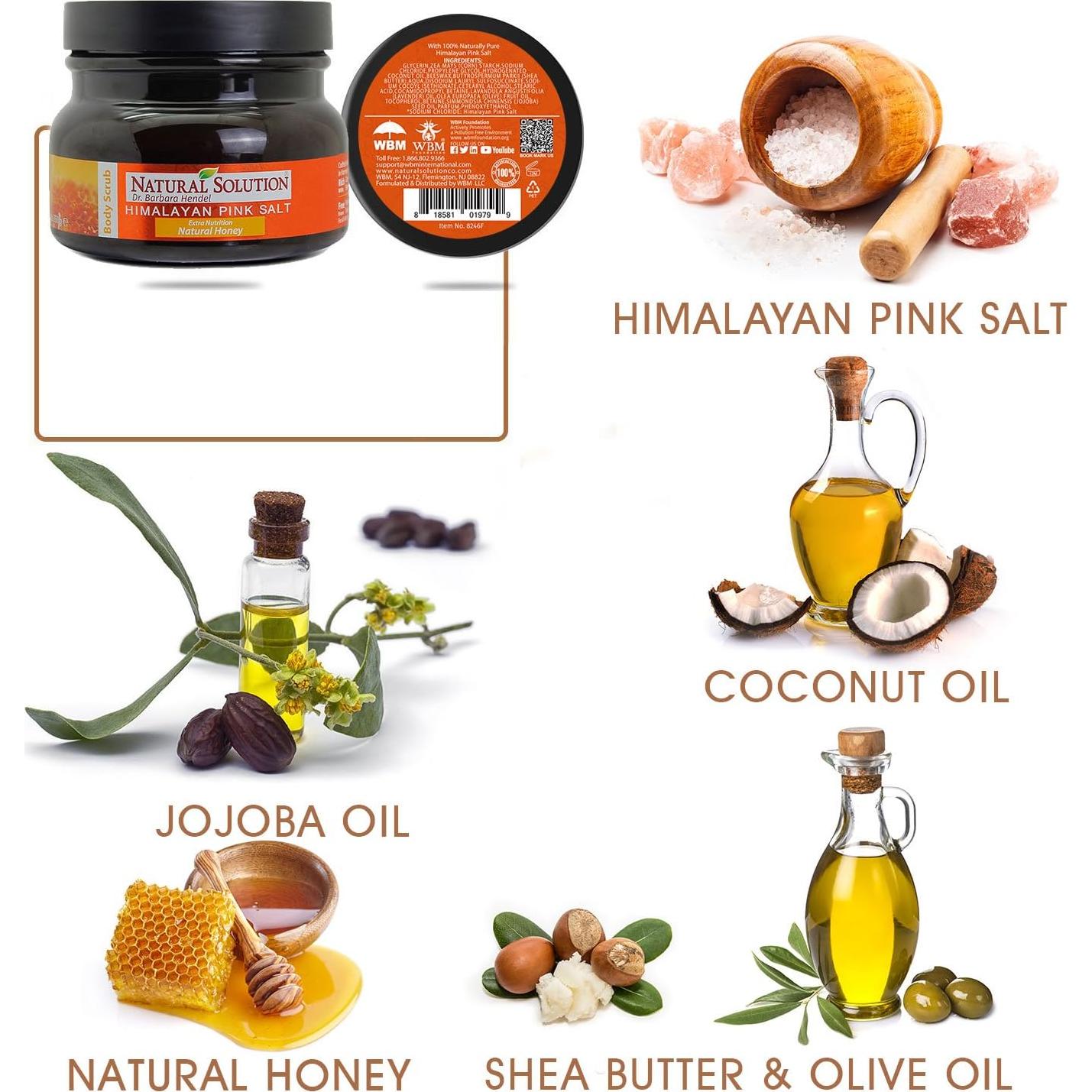 Exfoliante Corporal Natural Solution 348.7g Sal Rosa Naranja Sanguina