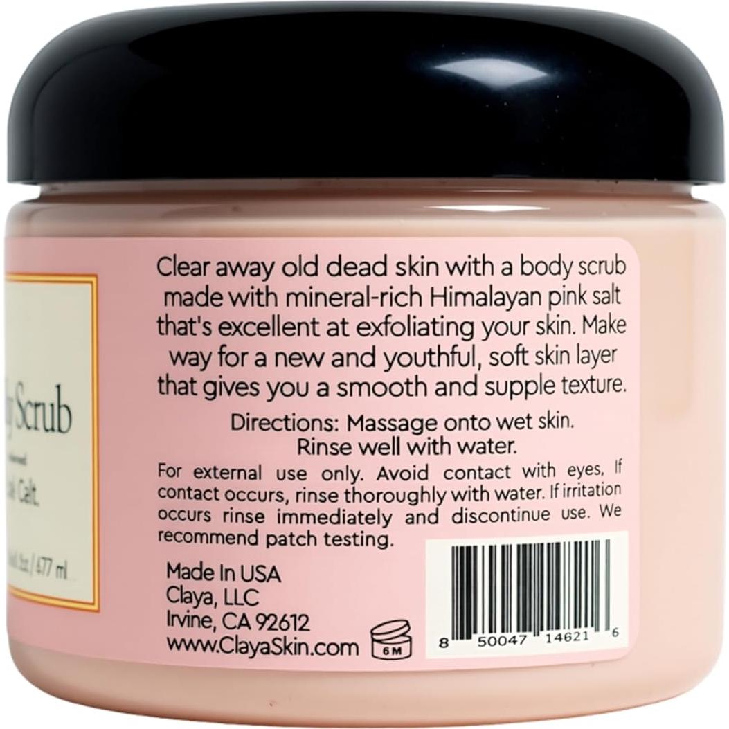 Exfoliante Corporal Natural Claya Sal Rosa 170 g Hidratante