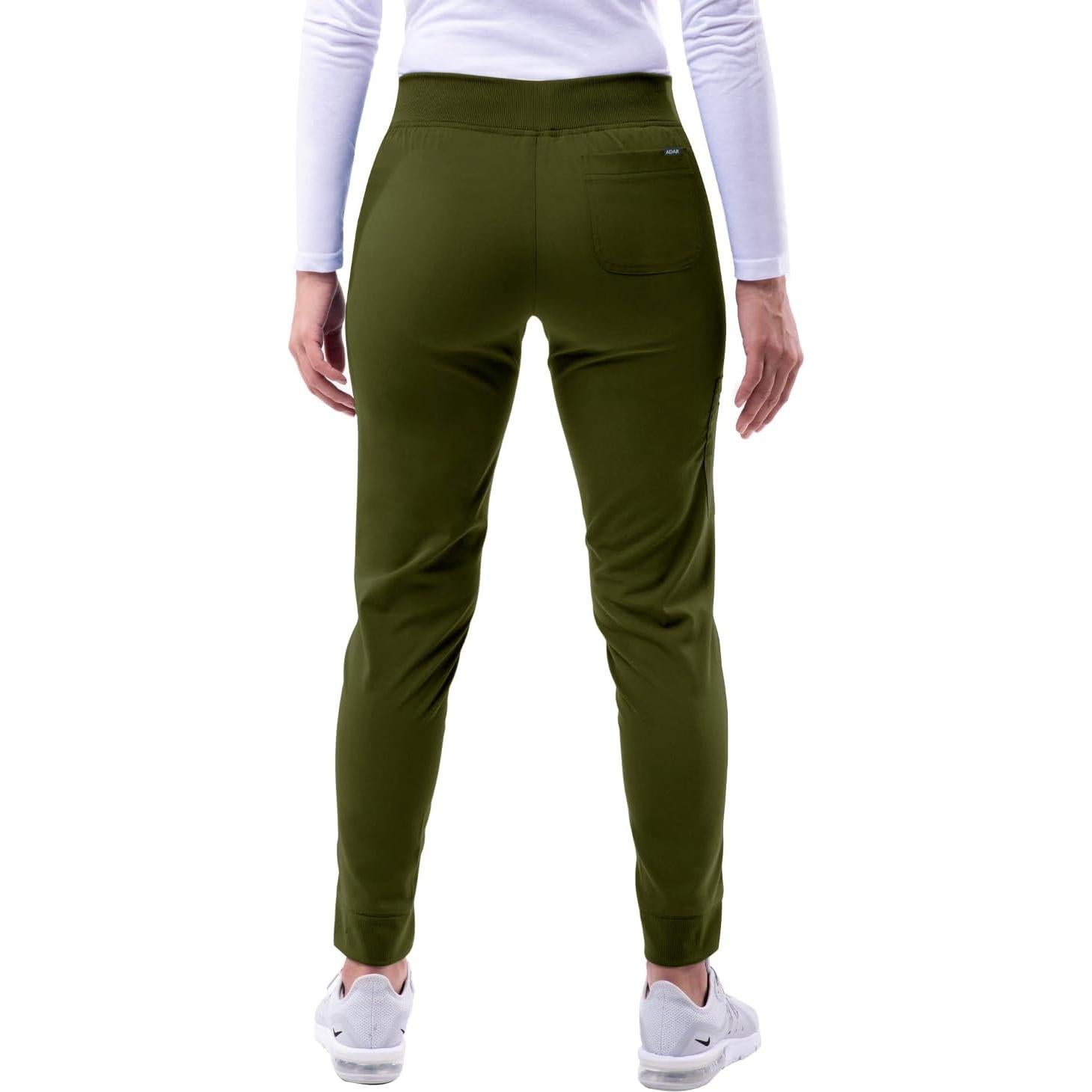 Pantalones Scrubs Yoga Jogger Adar Pro Mujeres Oliva Mediano