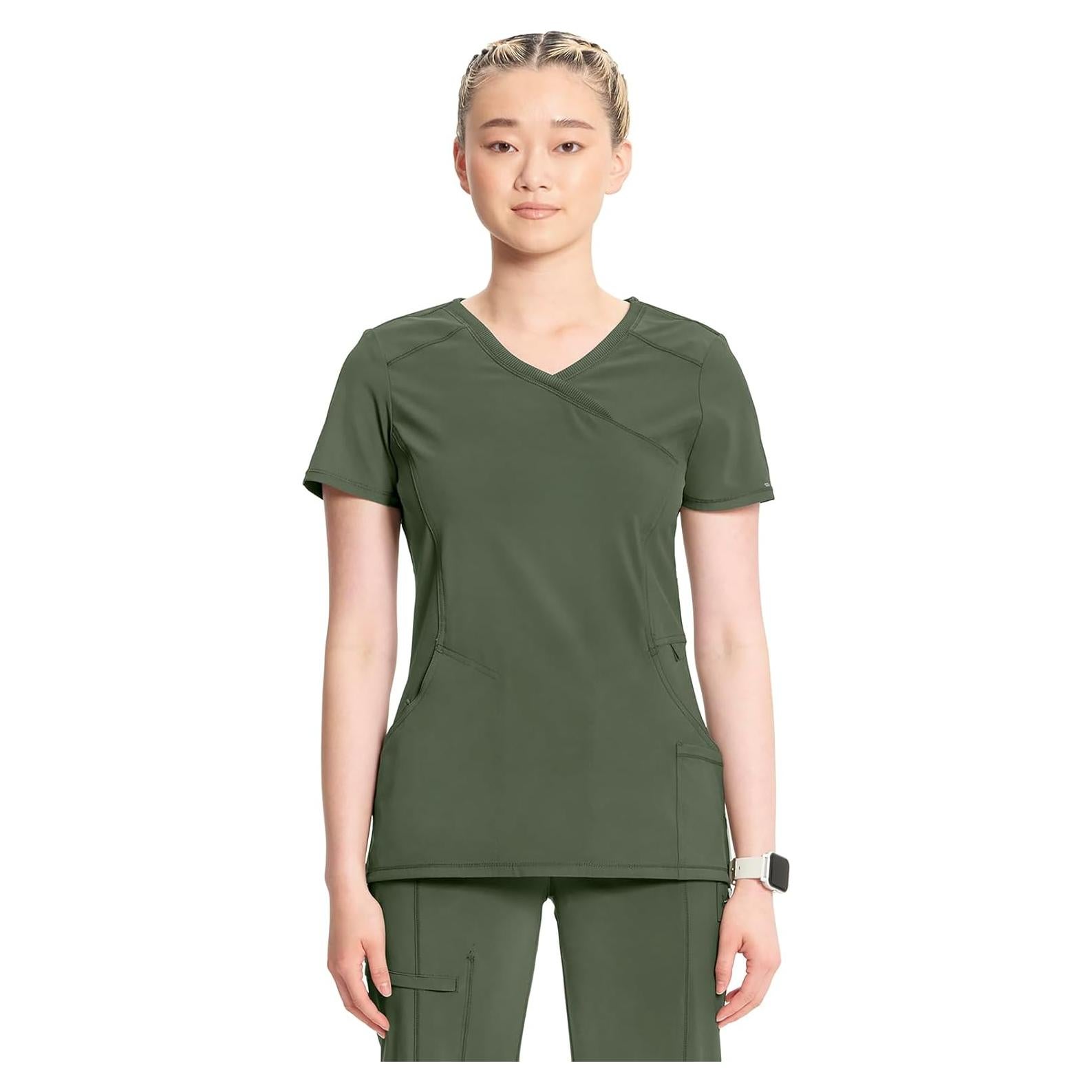 Top de Scrubs para Mujeres Cherokee Infinity 2625A Oliva XL
