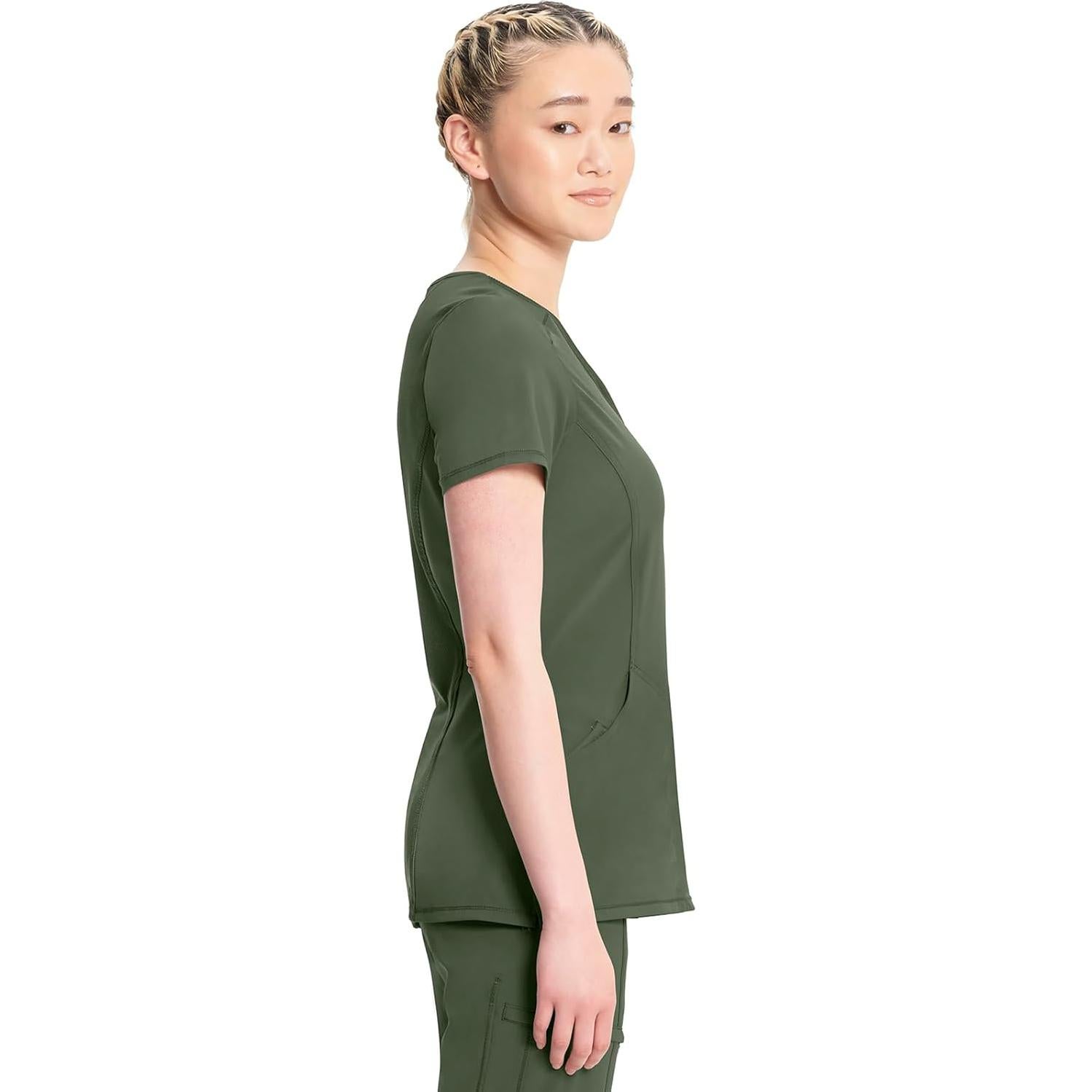 Top de Scrubs para Mujeres Cherokee Infinity 2625A Oliva XL