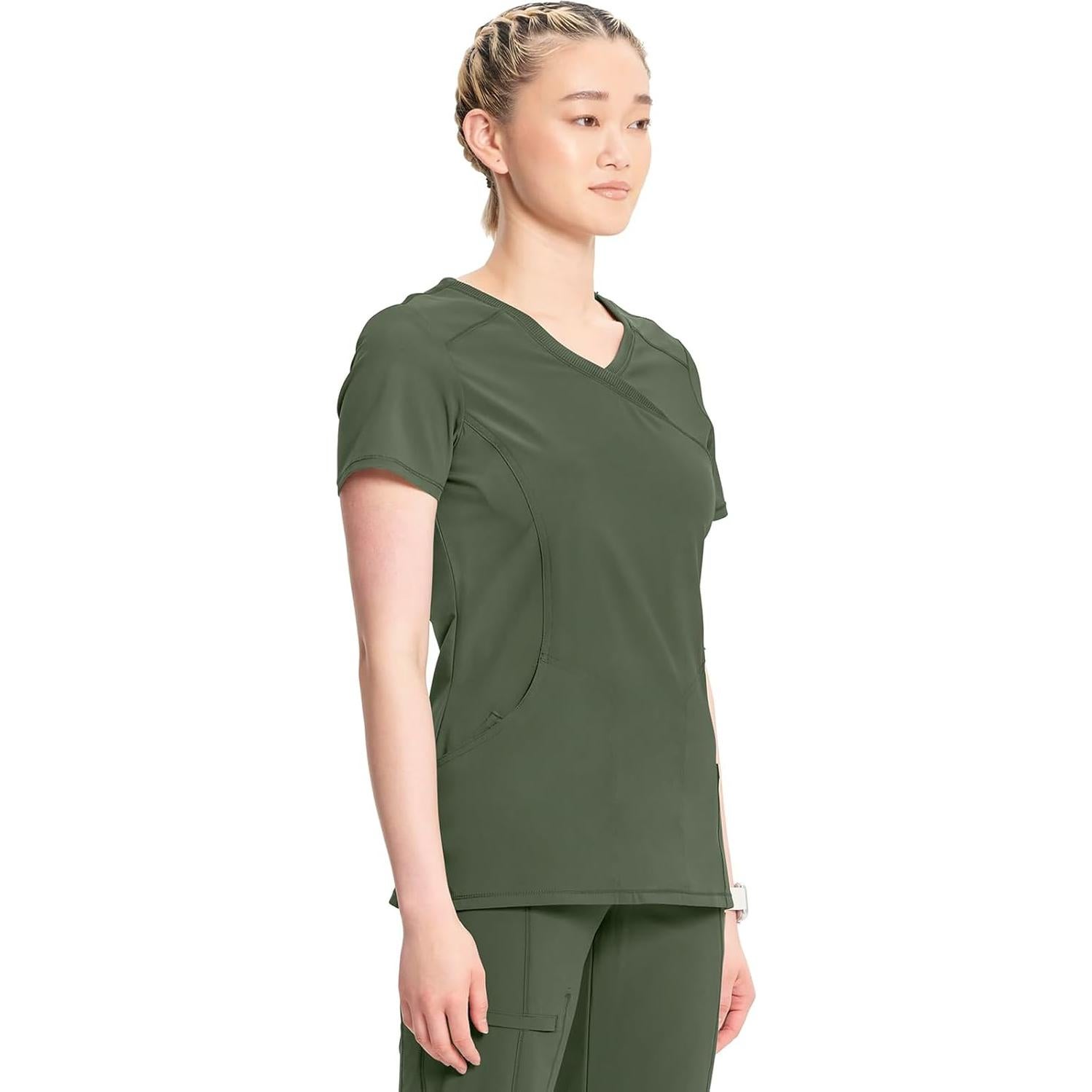 Top de Scrubs para Mujeres Cherokee Infinity 2625A Oliva XL