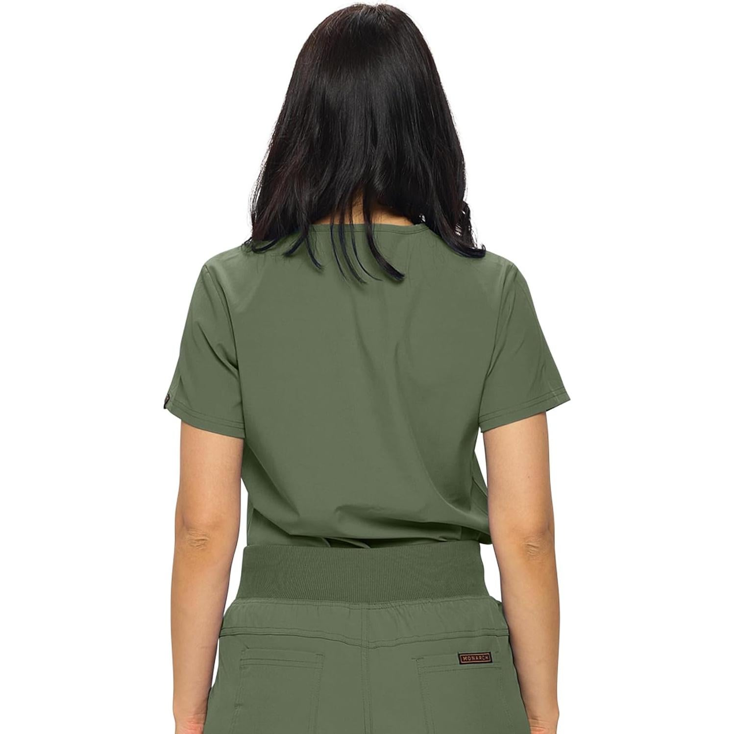 Blusa de Scrubs para Mujeres Monarch Uniforms Verde Oliva
