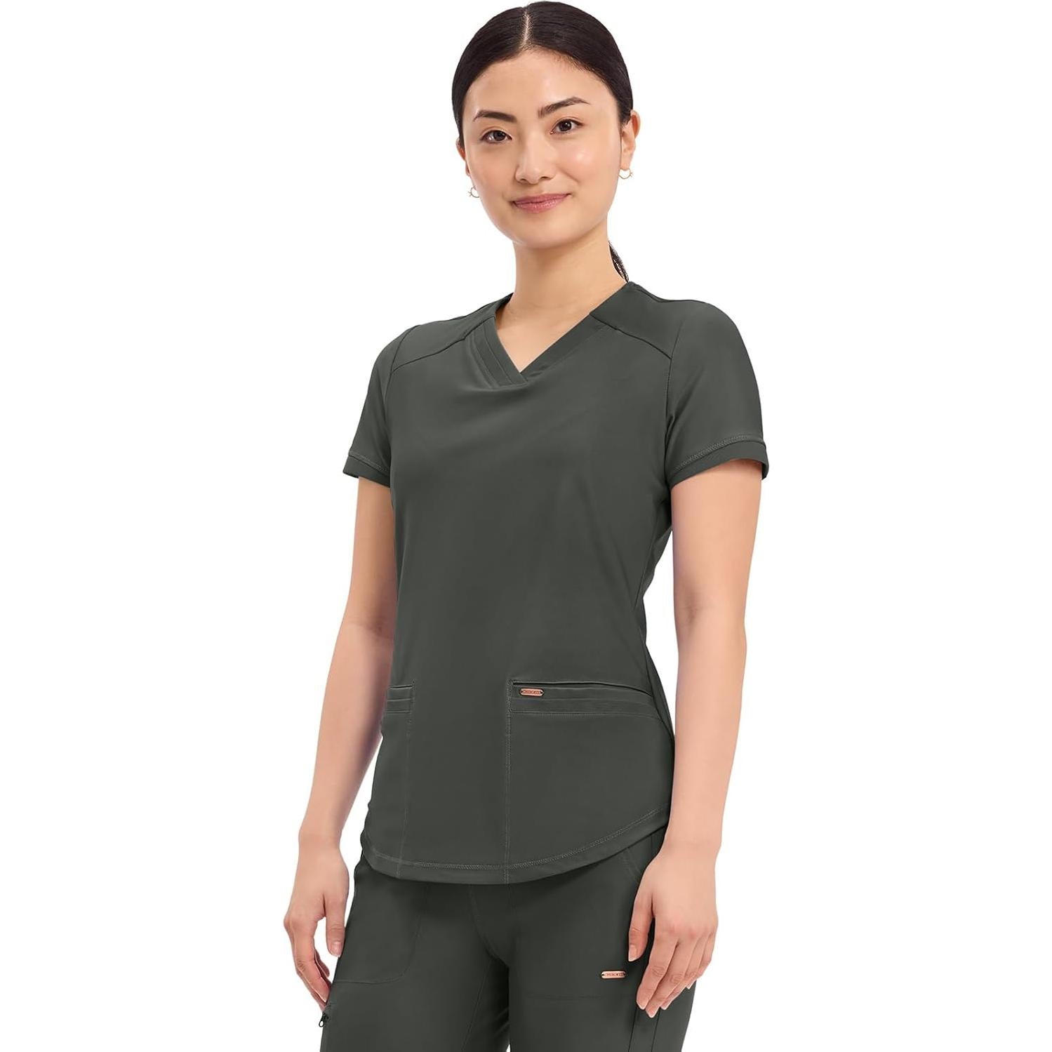 Top de Scrub de Cuello en V Cherokee CK840 para Mujeres - 66 cm