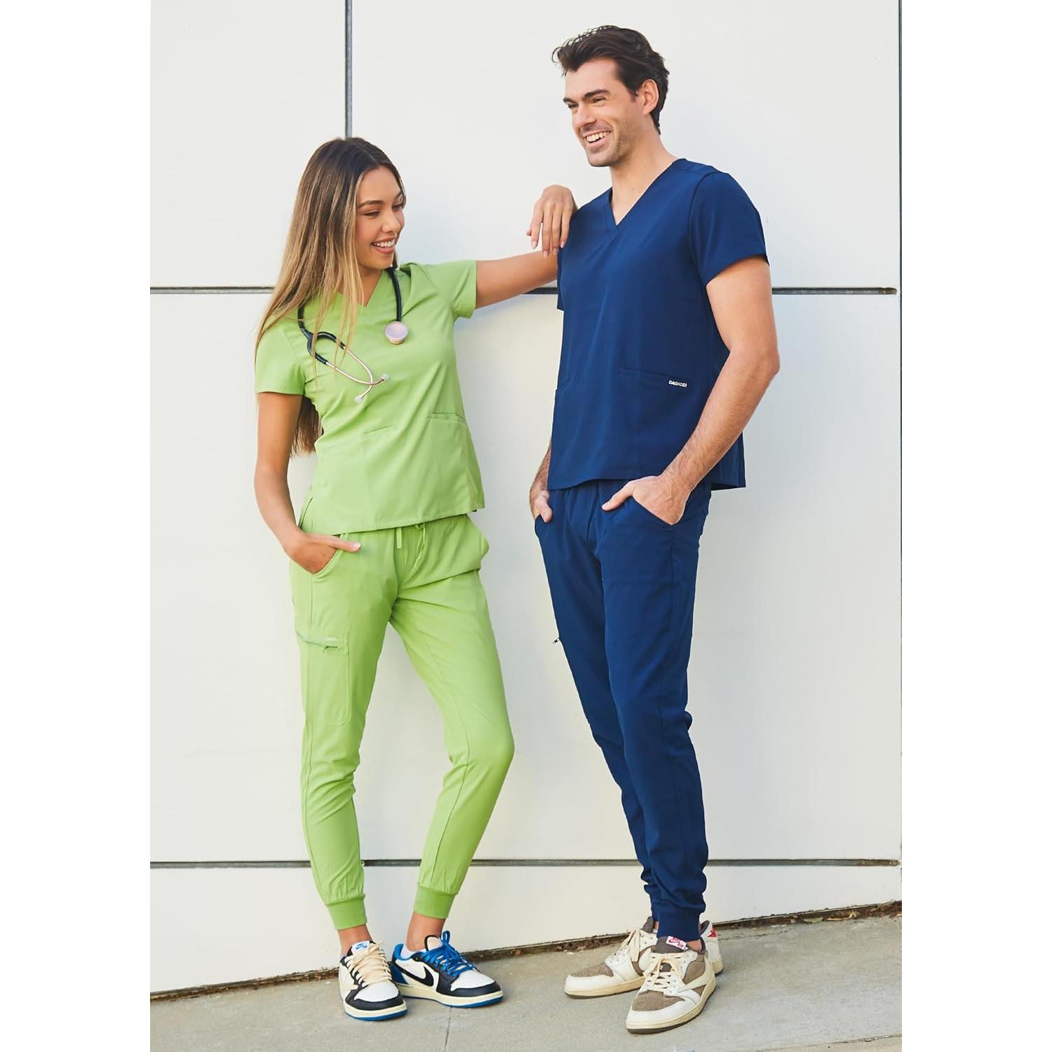 Conjunto de Scrubs Jogger Unisex Dagacci 4 Vías Negro 2X-Pequeño