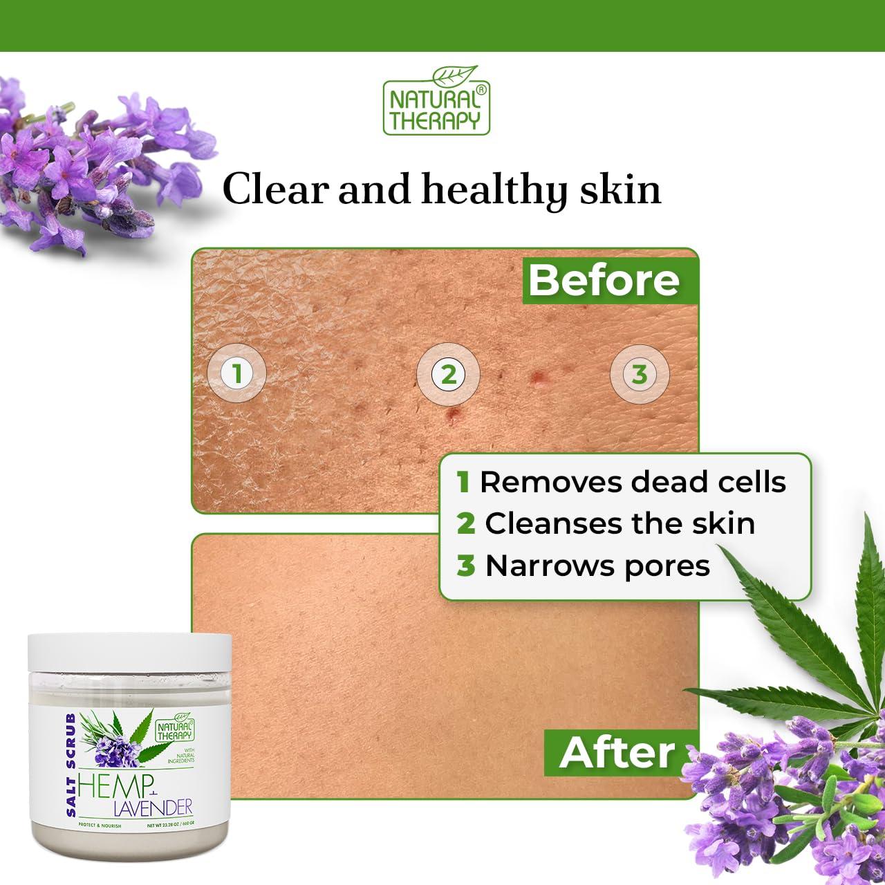 Exfoliante Corporal de Sal de Cañamo y Lavanda 660g