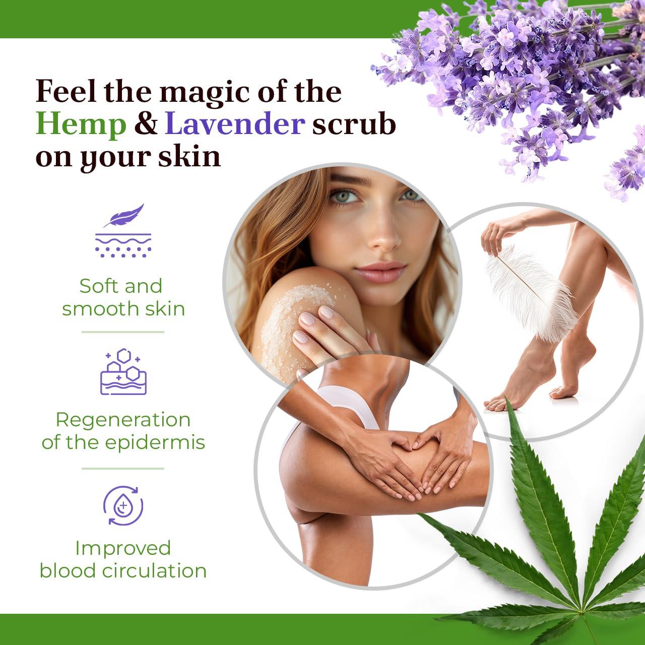 Exfoliante Corporal de Sal de Cañamo y Lavanda 660g