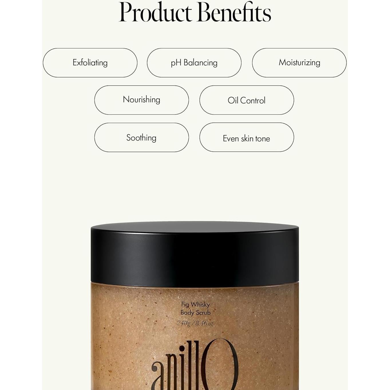 Exfoliante Corporal Vegano Higo Whisky 240 g - Suaviza y Nutre