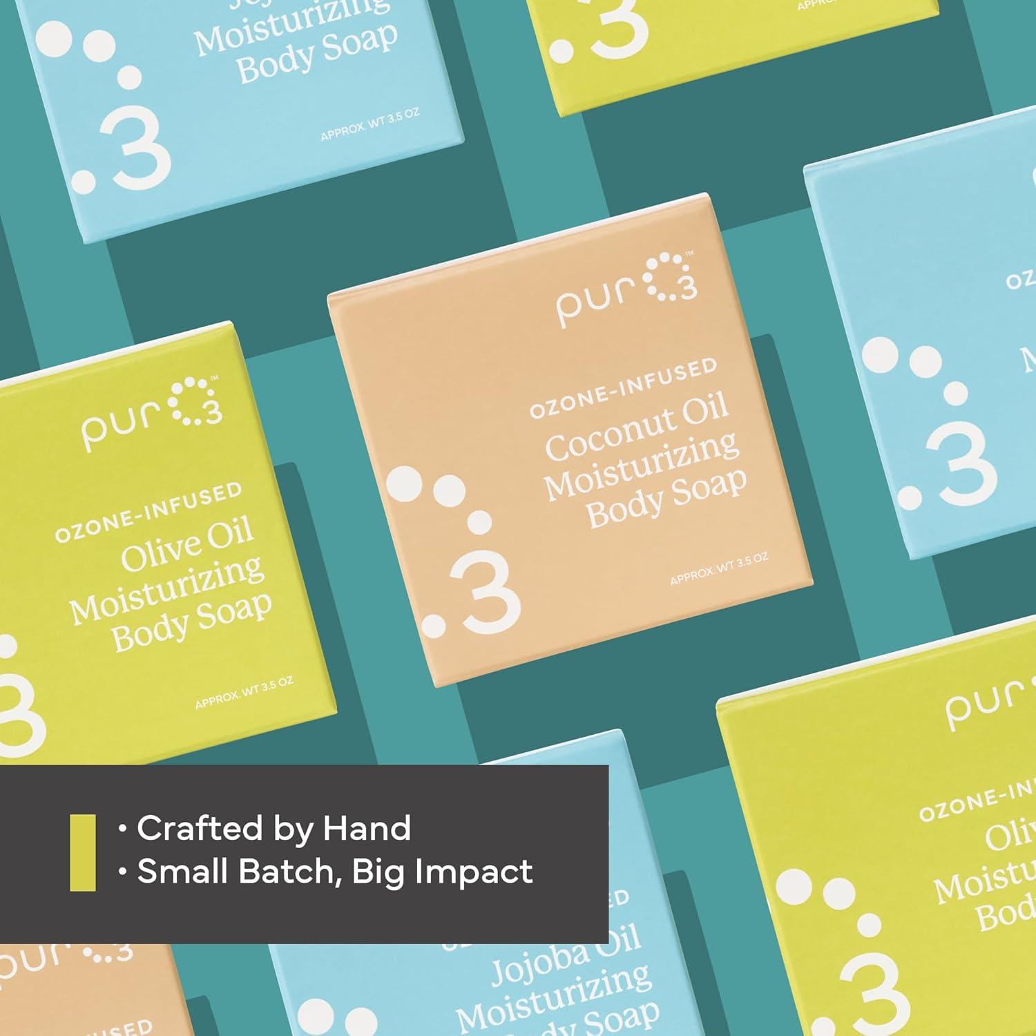 Jabón Orgánico de Aceite de Oliva Ozonizado PurO3 - 3 Barras 99g