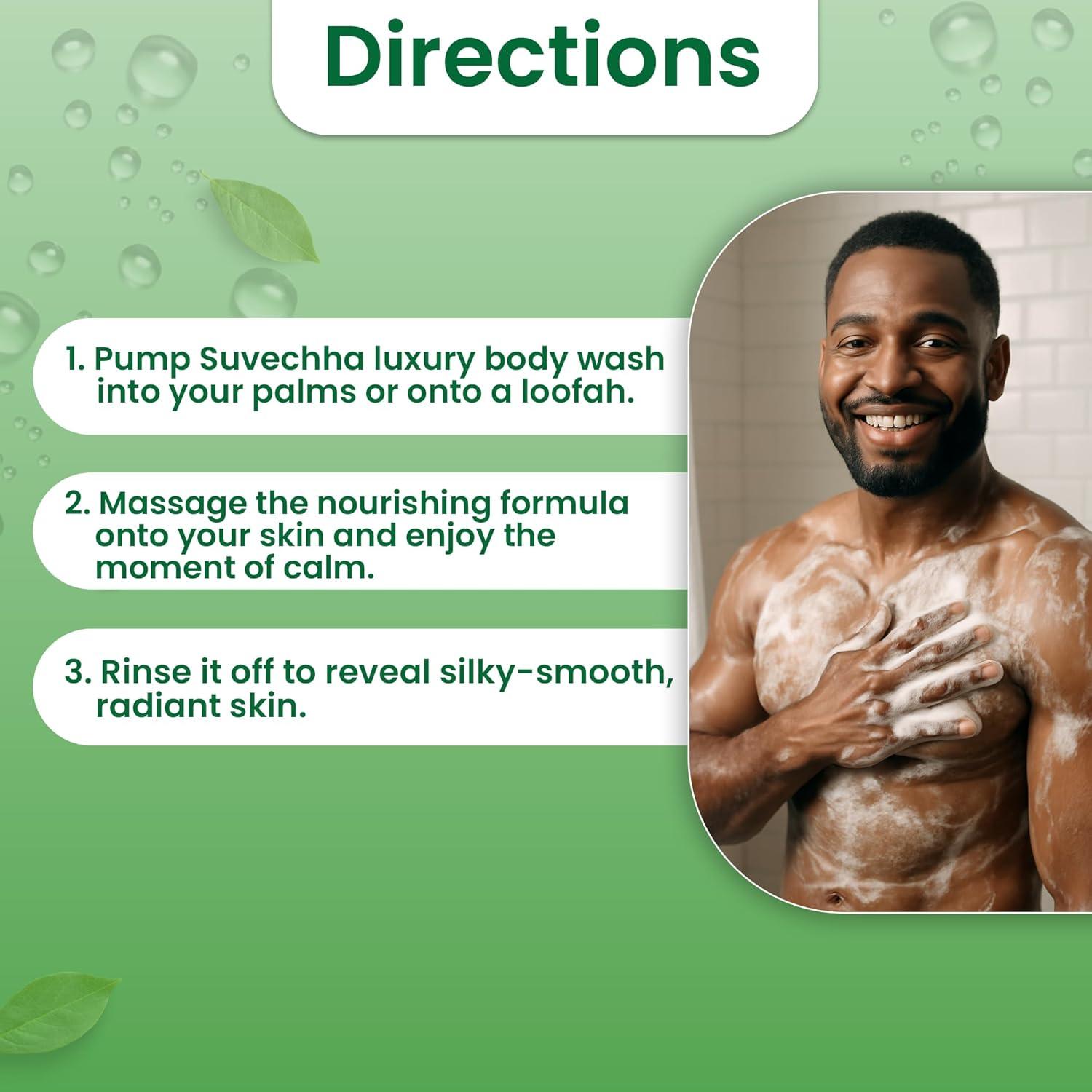 Jabón Corporal Vegano Suvechha 340g Hidratante Aloe Hierba Limón