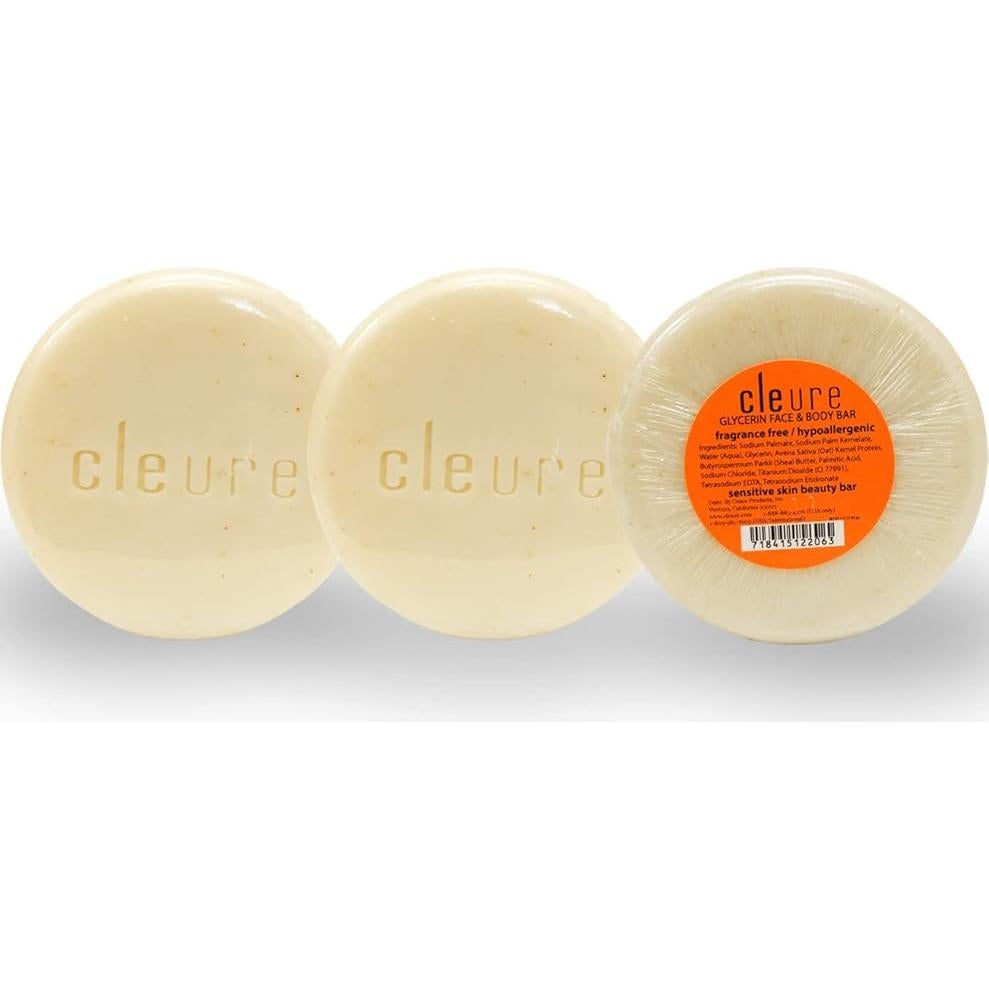 Barra de Jabón Cleure para Cara y Cuerpo - 3 Piezas 85g
