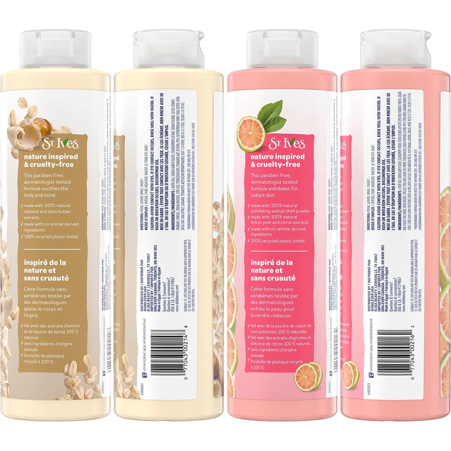 Gel de Ducha St. Ives 2-Pack Avena y Manteca de Karité 650ml