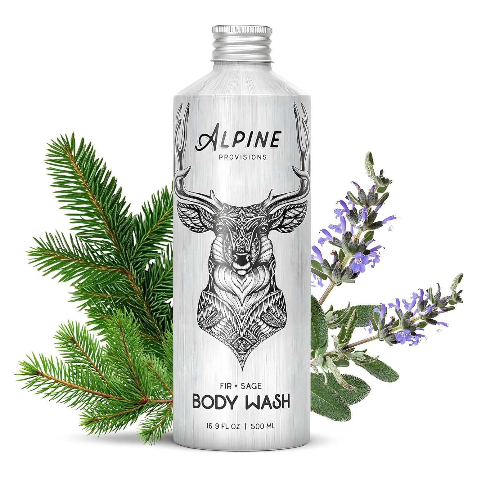 Jabón Corporal Natural Alpine Provisions 500ml Abeto y Salvia