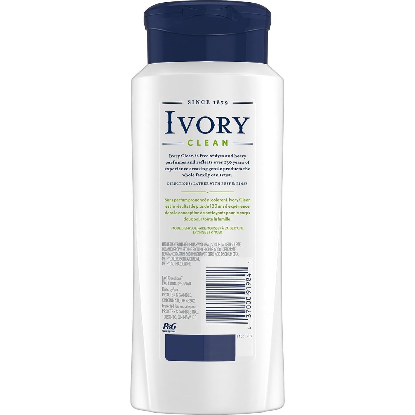 Jabón de Cuerpo Aloe Limpio Ivory 595 g - Hidratante