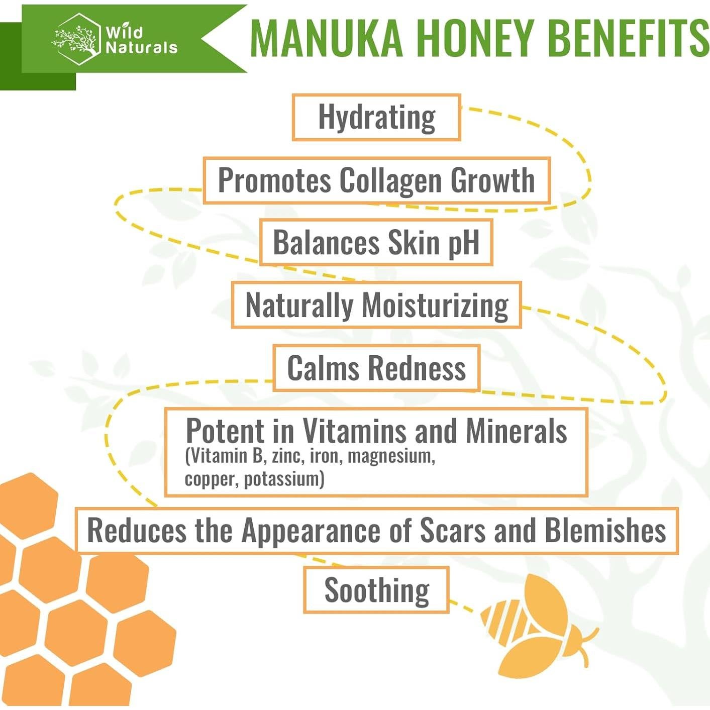 Jabón Corporal Orgánico Wild Naturals 236.6 ml Miel de Manuka