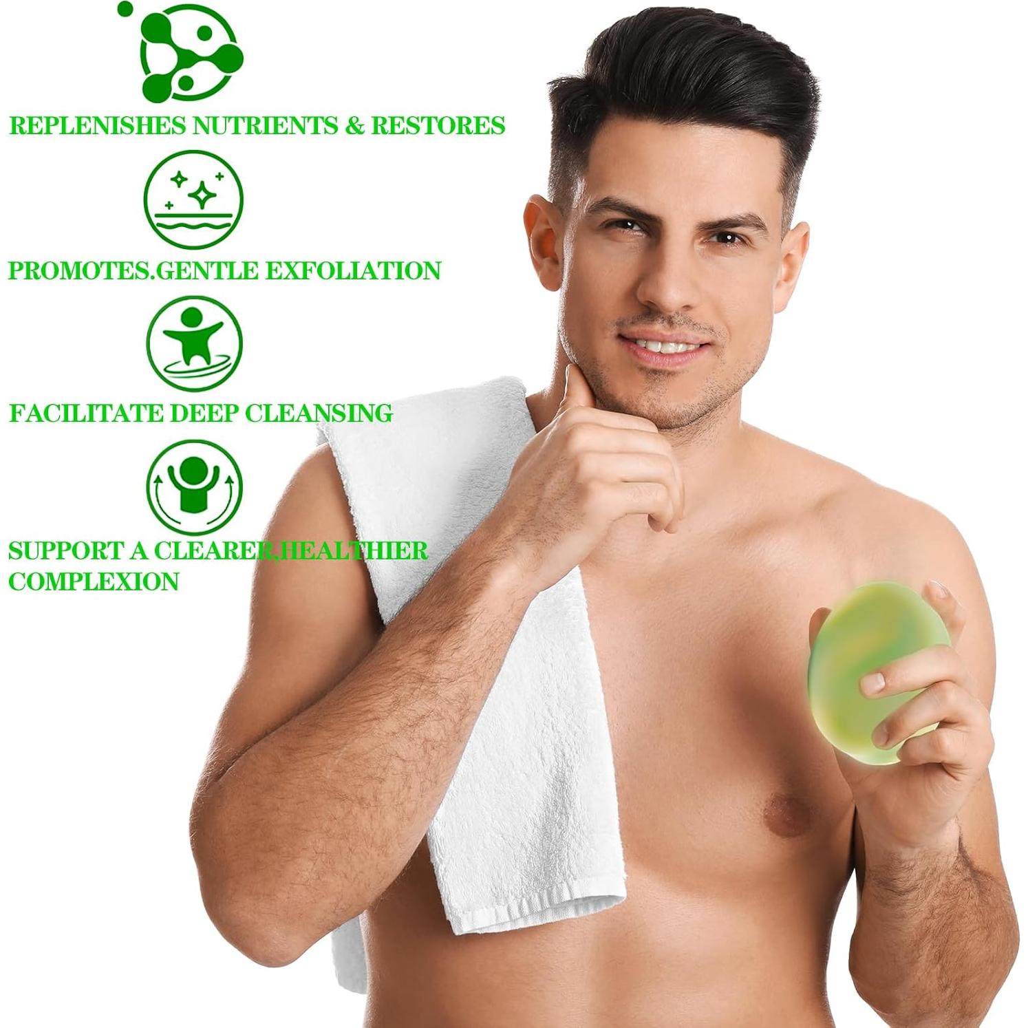 Jabón de Alquitrán de Pino EKIVAO 3Pack Natural para Hombres