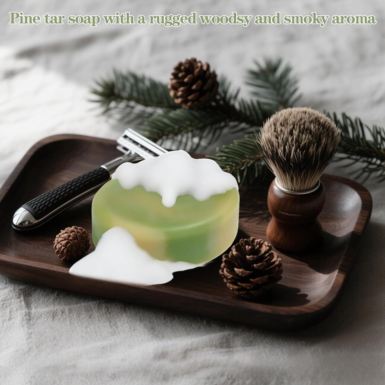 Jabón de Alquitrán de Pino EKIVAO 3Pack Natural para Hombres