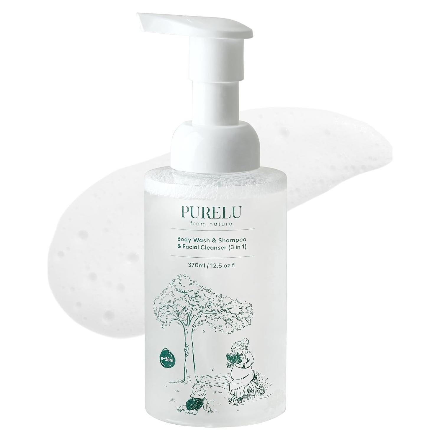 Champú y Gel de Baño para Bebés PURELU 3 en 1 370ml