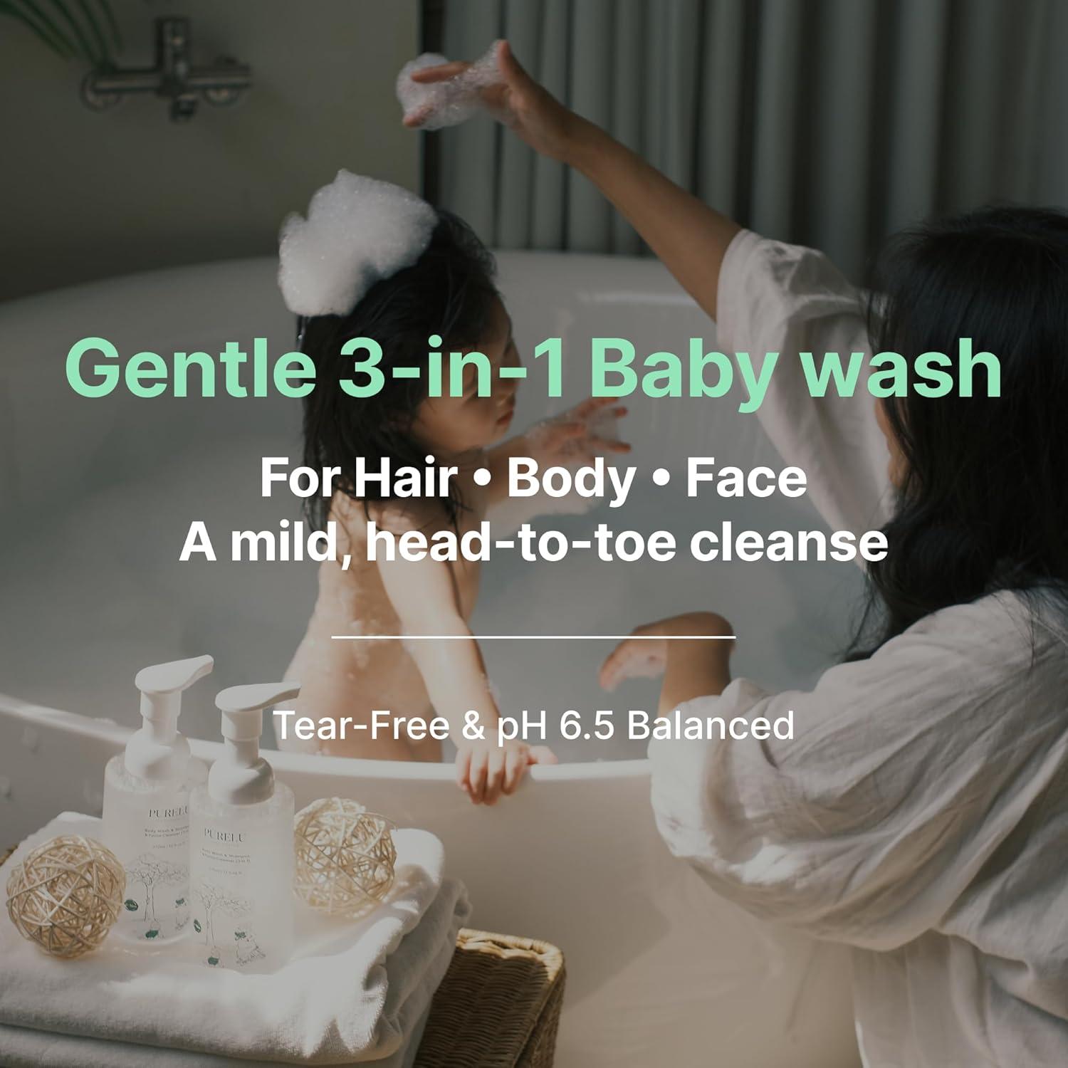 Champú y Gel de Baño para Bebés PURELU 3 en 1 370ml