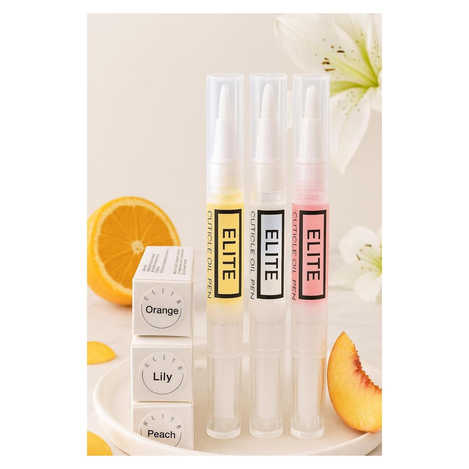 Trío de bolígrafos de aceite para cutículas Elite - 3 fragancias