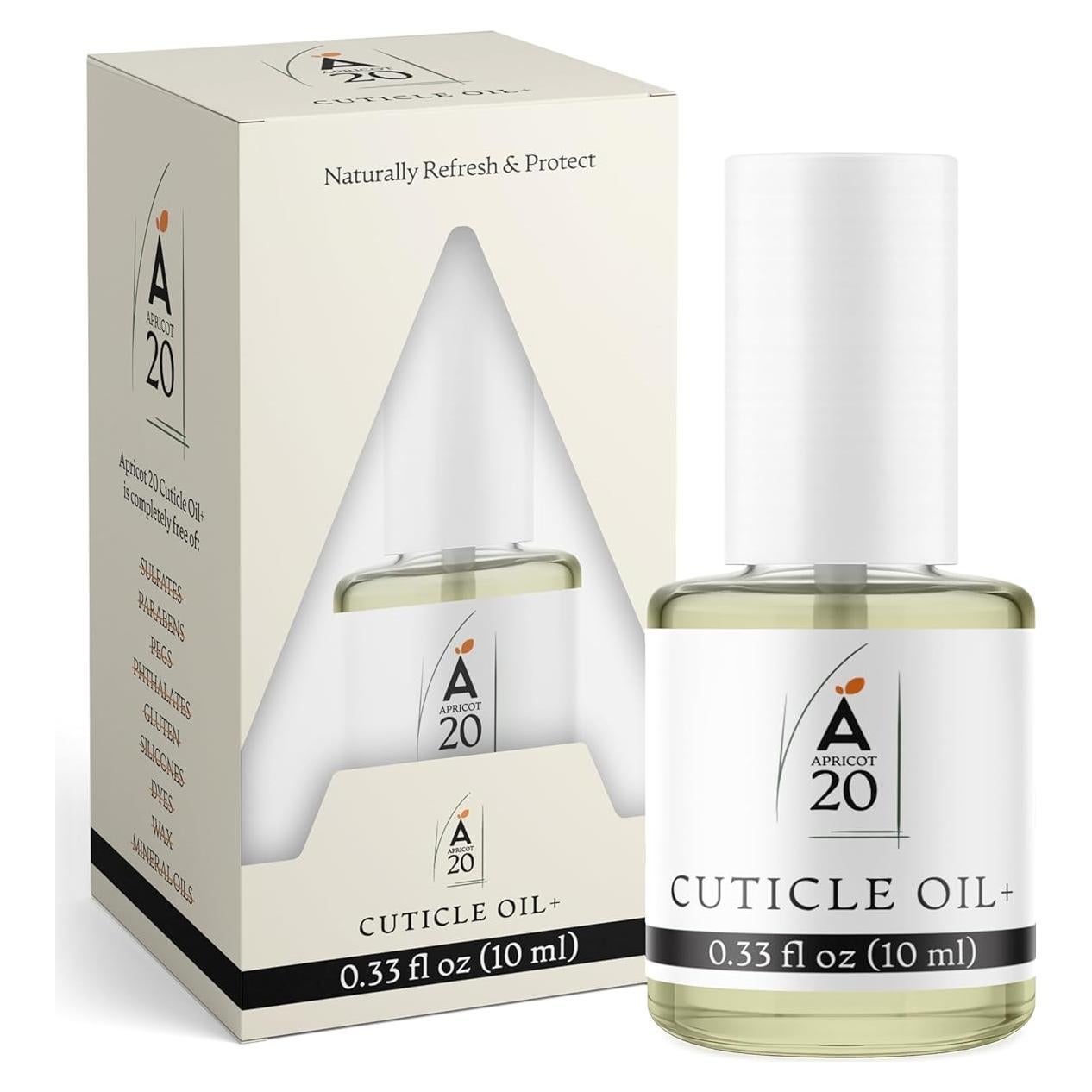 Aceite para Cutículas Apricot20, Vegano 9.76 ml, Hidratante Natural
