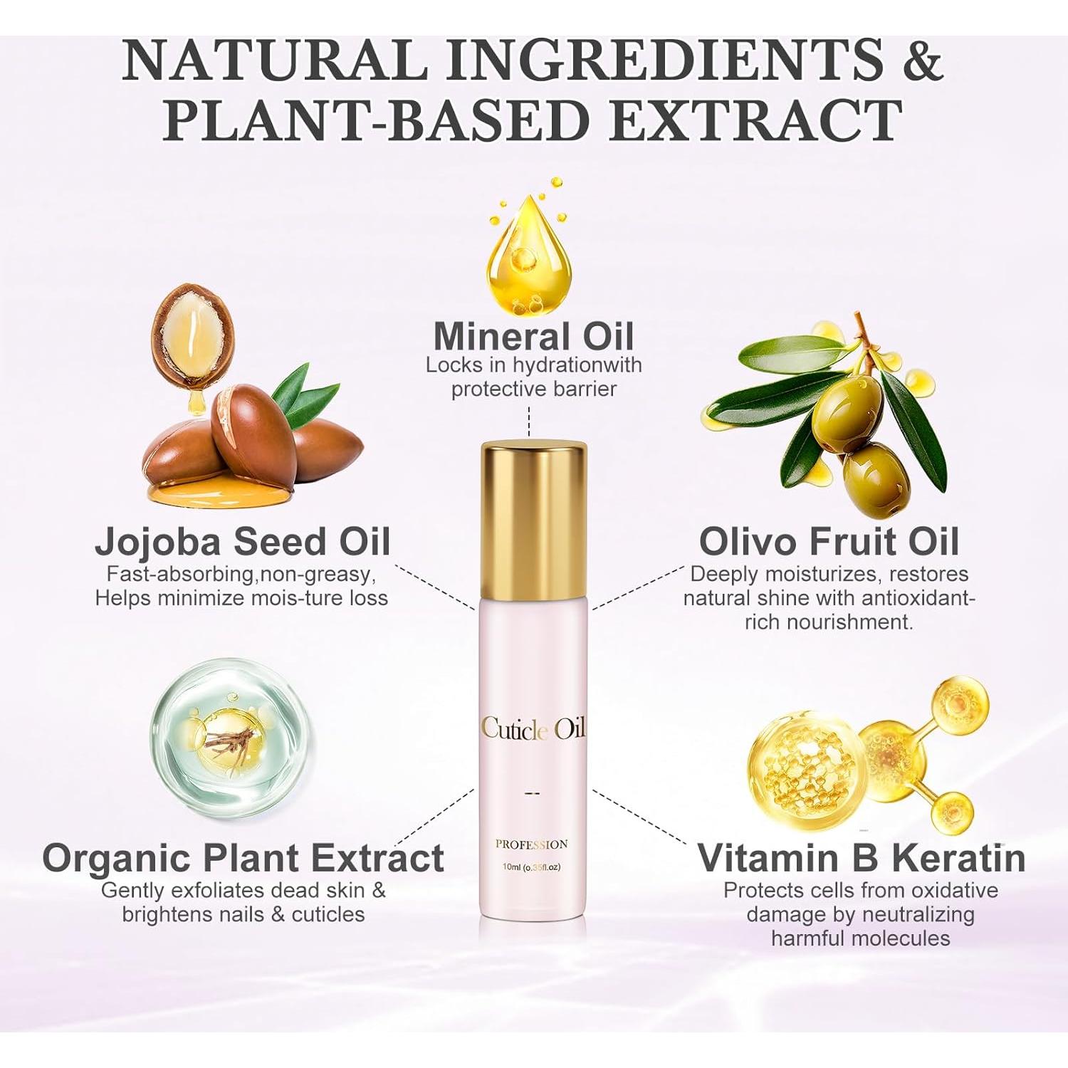 Aceite para Cutículas Hidratante Rosa y Lavanda 20 ml