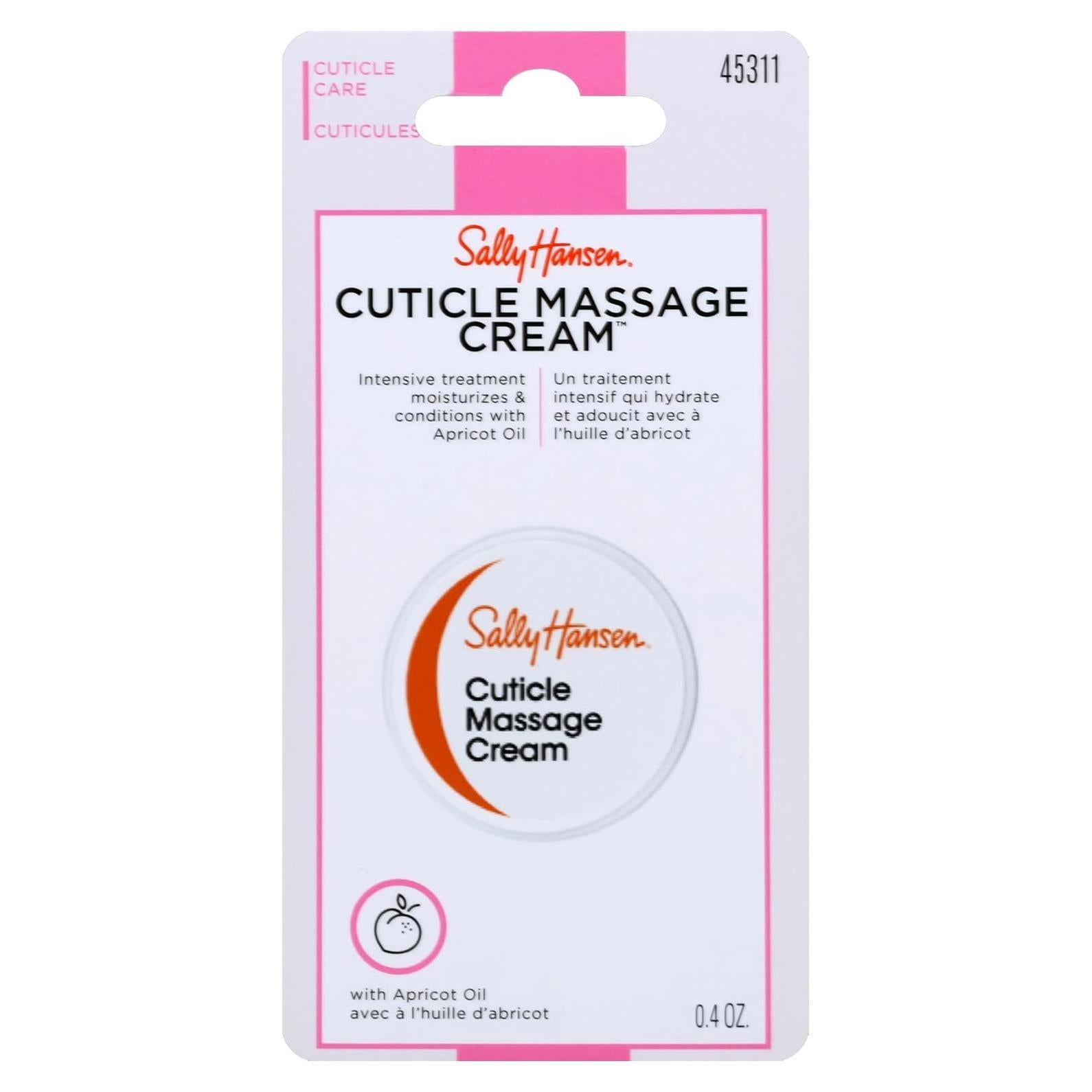 Crema de Masaje para Cutículas Sally Hansen 12ml - Hidrata y Condiciona