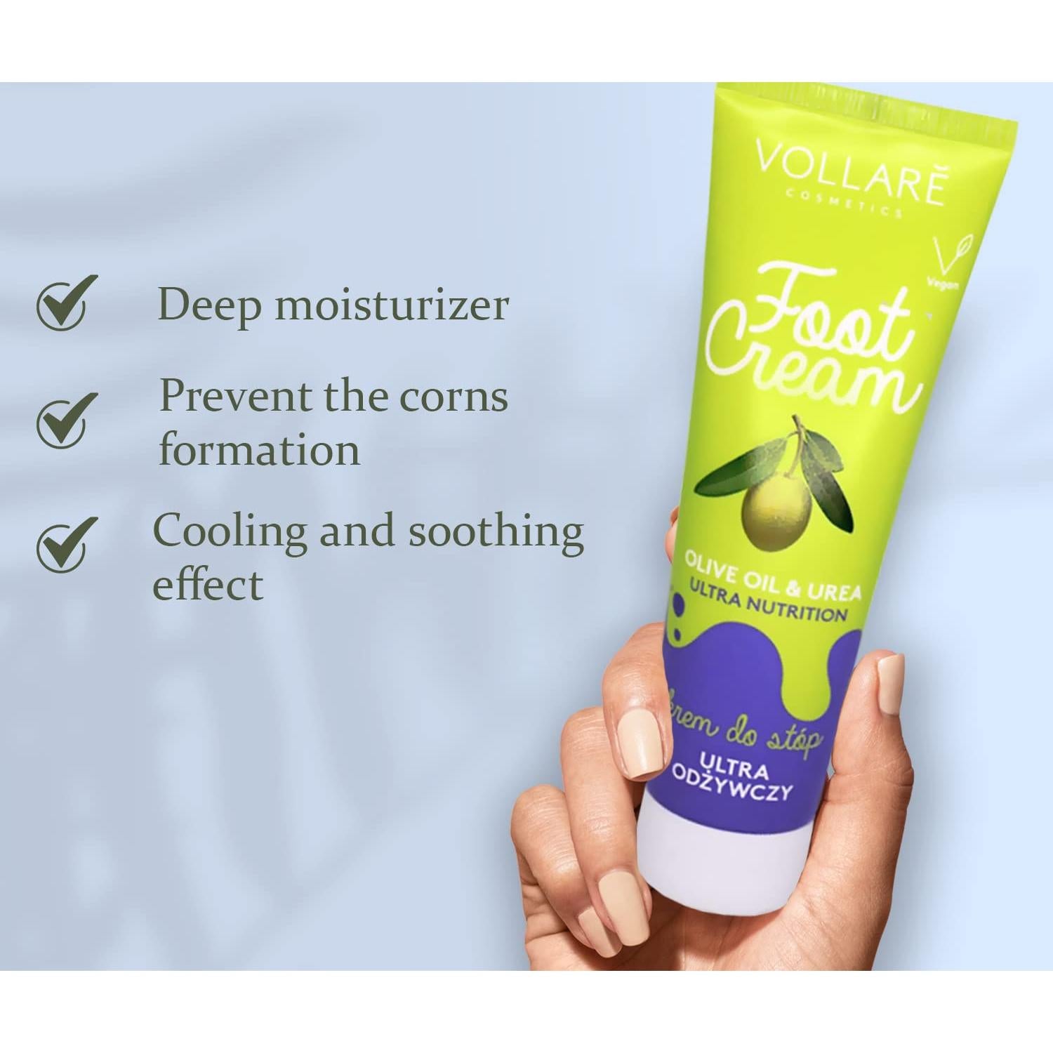 Crema para Pies Secos y Agrietados Vollare 100g - Urea y Aceite de Oliva