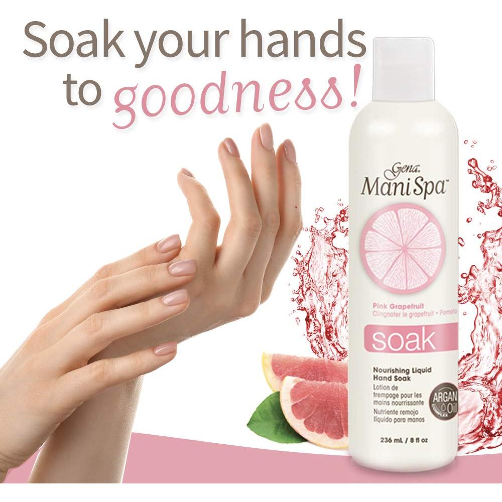 Gena Mani Spa Líquido para Remojar Manos 226.8 g - Aroma Pomelo
