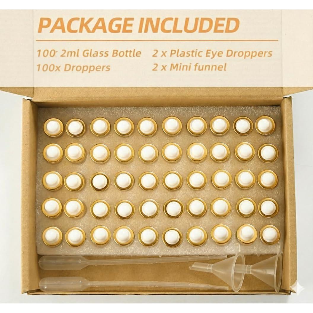 Botellas de Goteo de Vidrio Mini 2ml Parfumlism - 100pcs