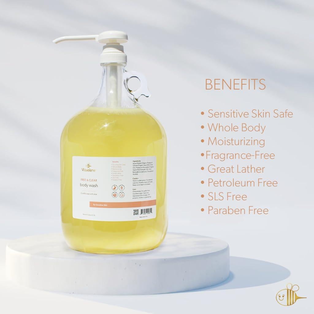 Jabón Corporal Waxelene 3.8L - Libre de Fragancias, Piel Sensible