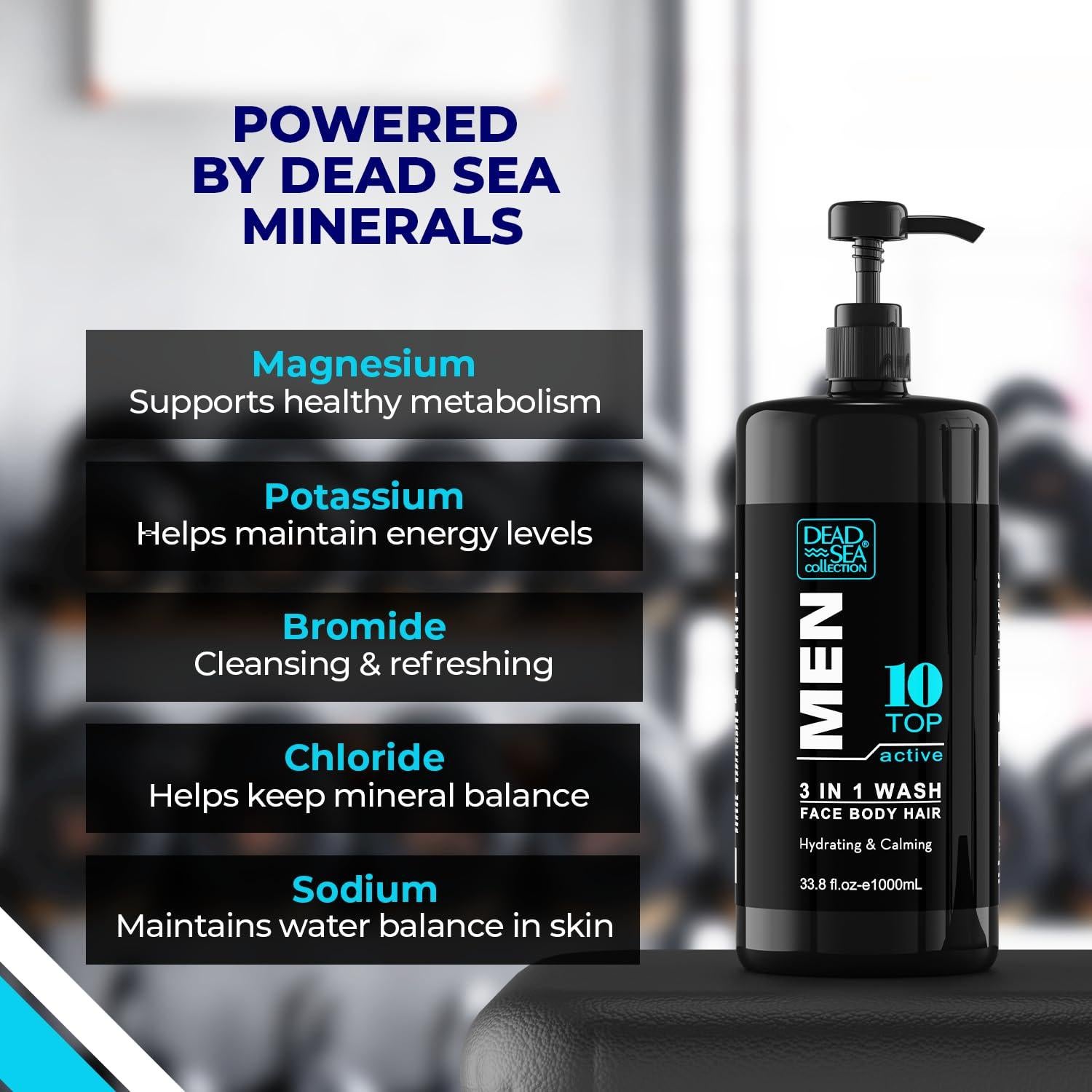 Gel de Ducha 3 en 1 Mar Muerto Crystalline 2 L Sándalo Hombre