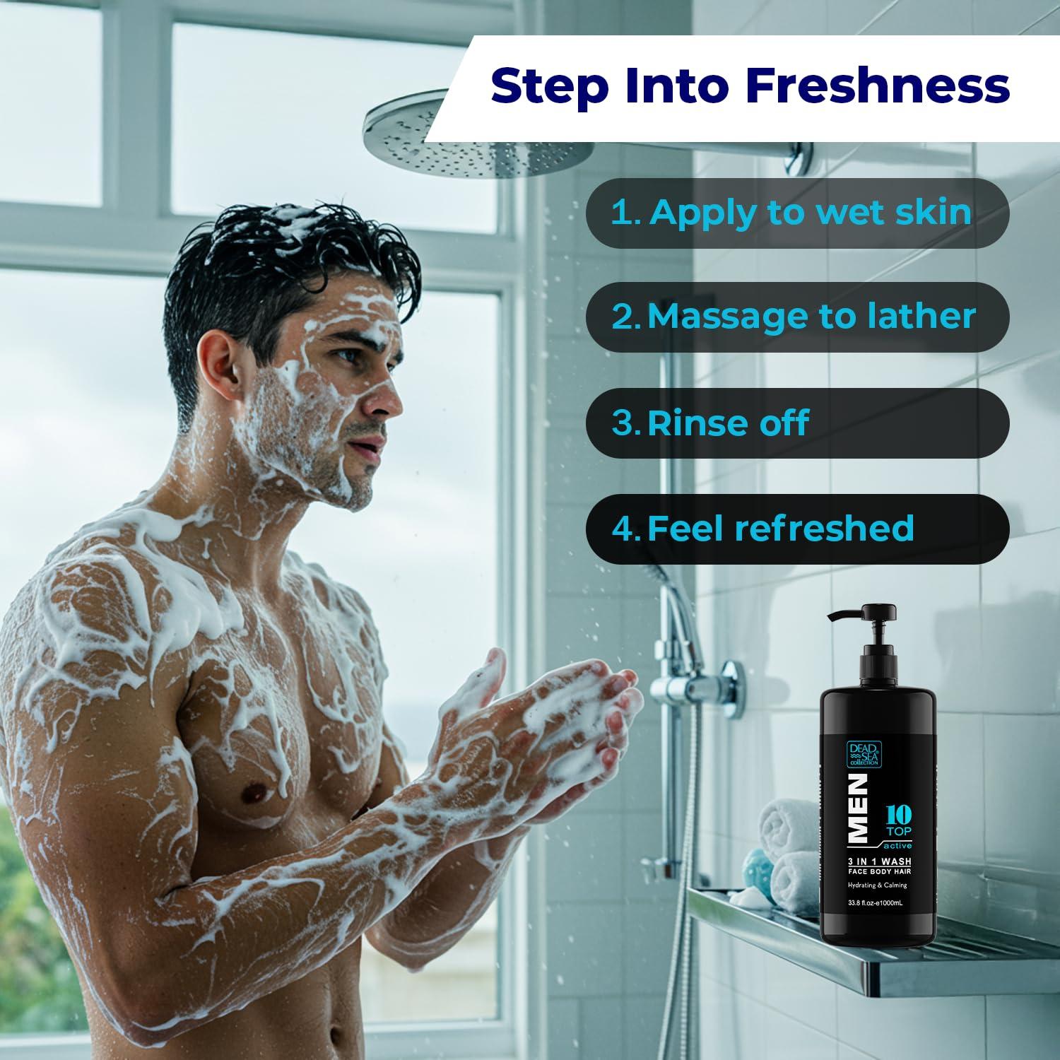 Gel de Ducha 3 en 1 Mar Muerto Crystalline 2 L Sándalo Hombre