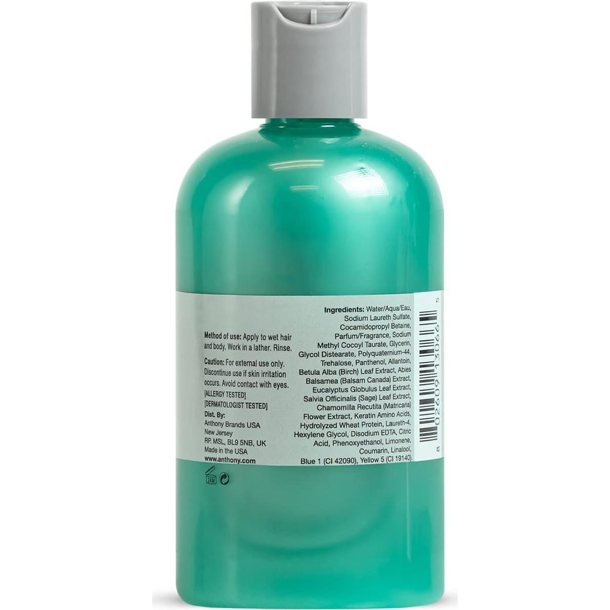 Gel de Ducha y Champú 2 en 1 Anthony 354 ml Aroma Madera de Pino