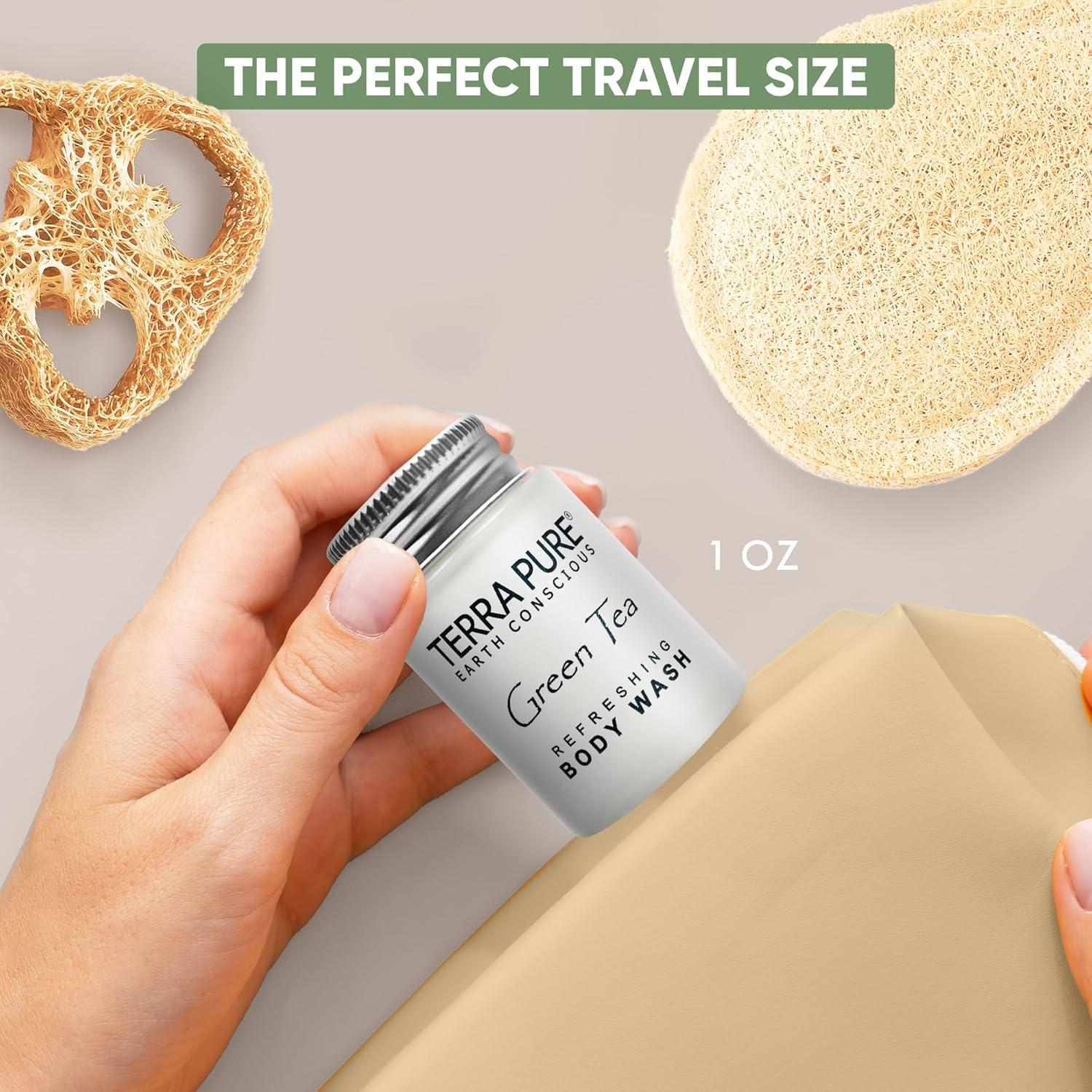 Gel de Ducha Terra Pure Té Verde 30 ml - Kit de Amenidades 20 Unidades