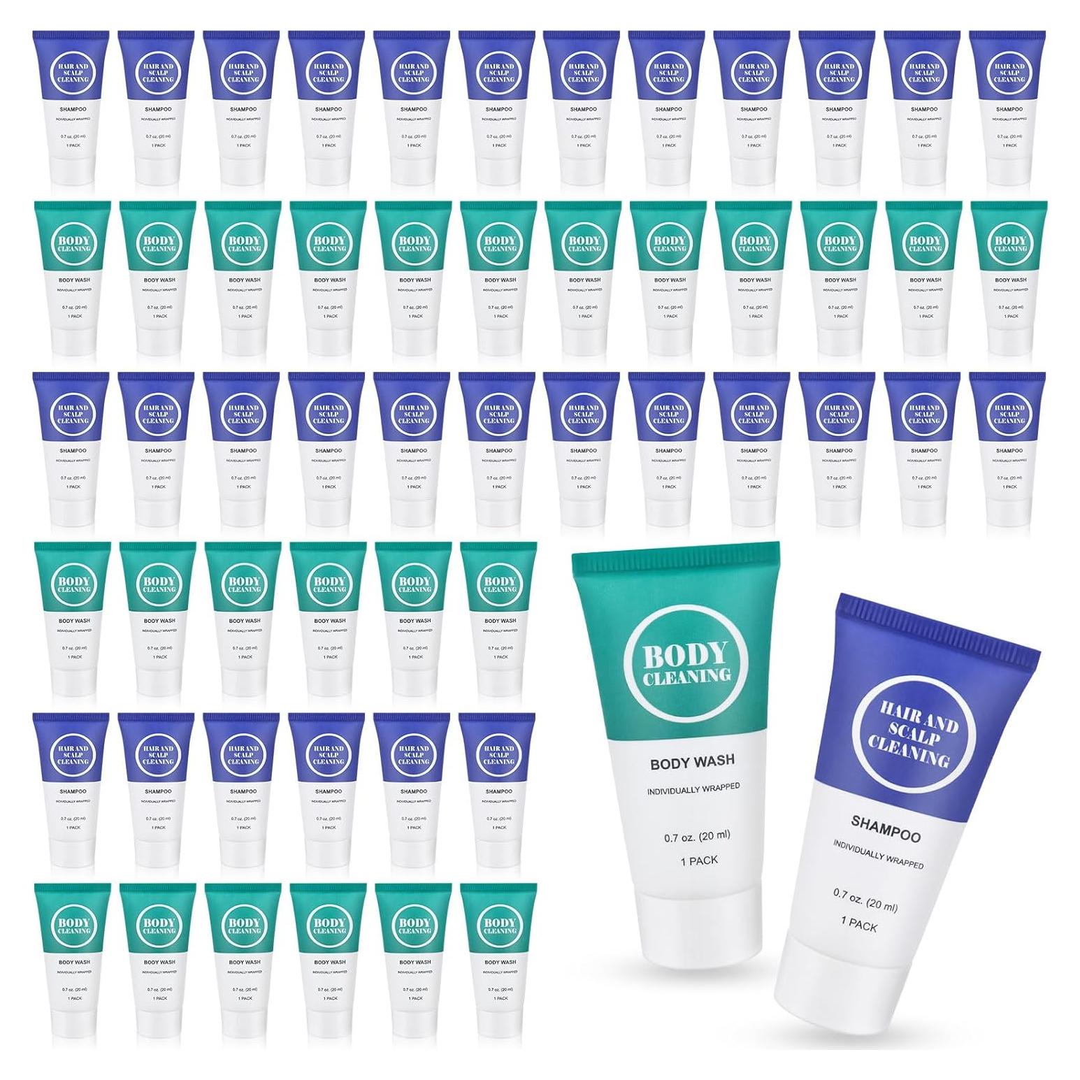 Juego de Champú y Gel de Baño de Viaje RSQAZQ - 100 Paquetes 20 ml