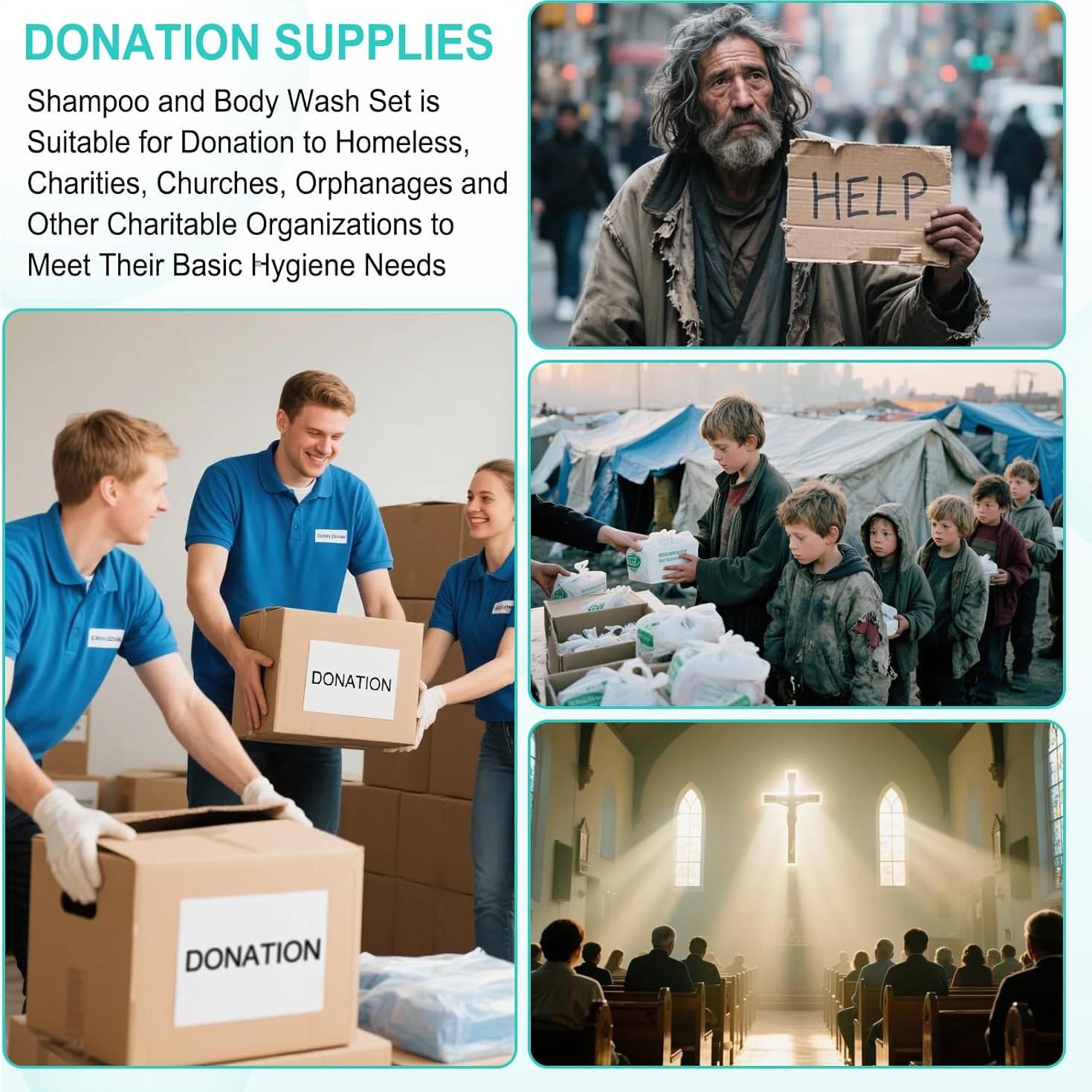 Juego de Champú y Gel de Baño de Viaje RSQAZQ - 100 Paquetes 20 ml