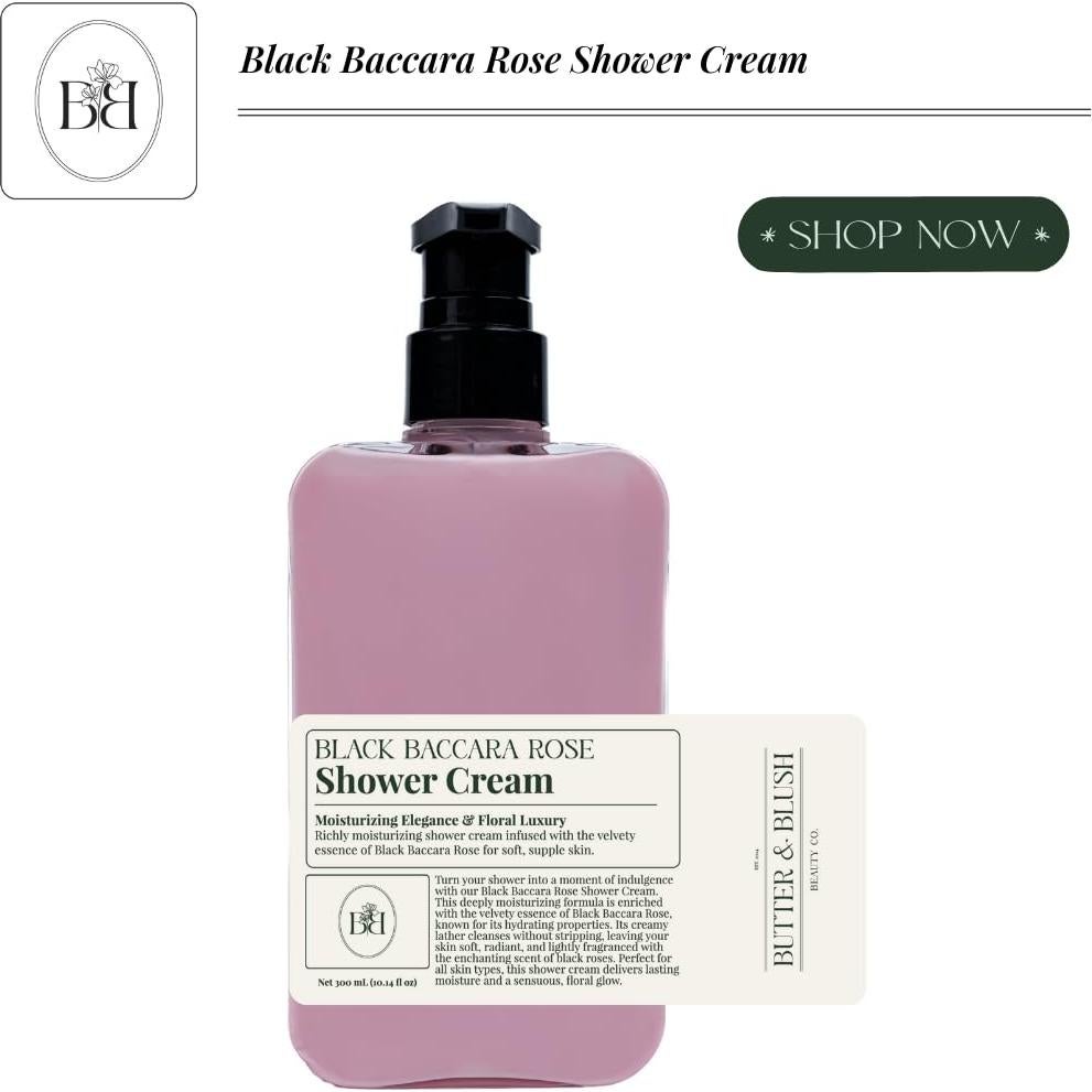 Crema de Ducha Hidratante Rosa Baccara Negra Butter & Blush 200ml