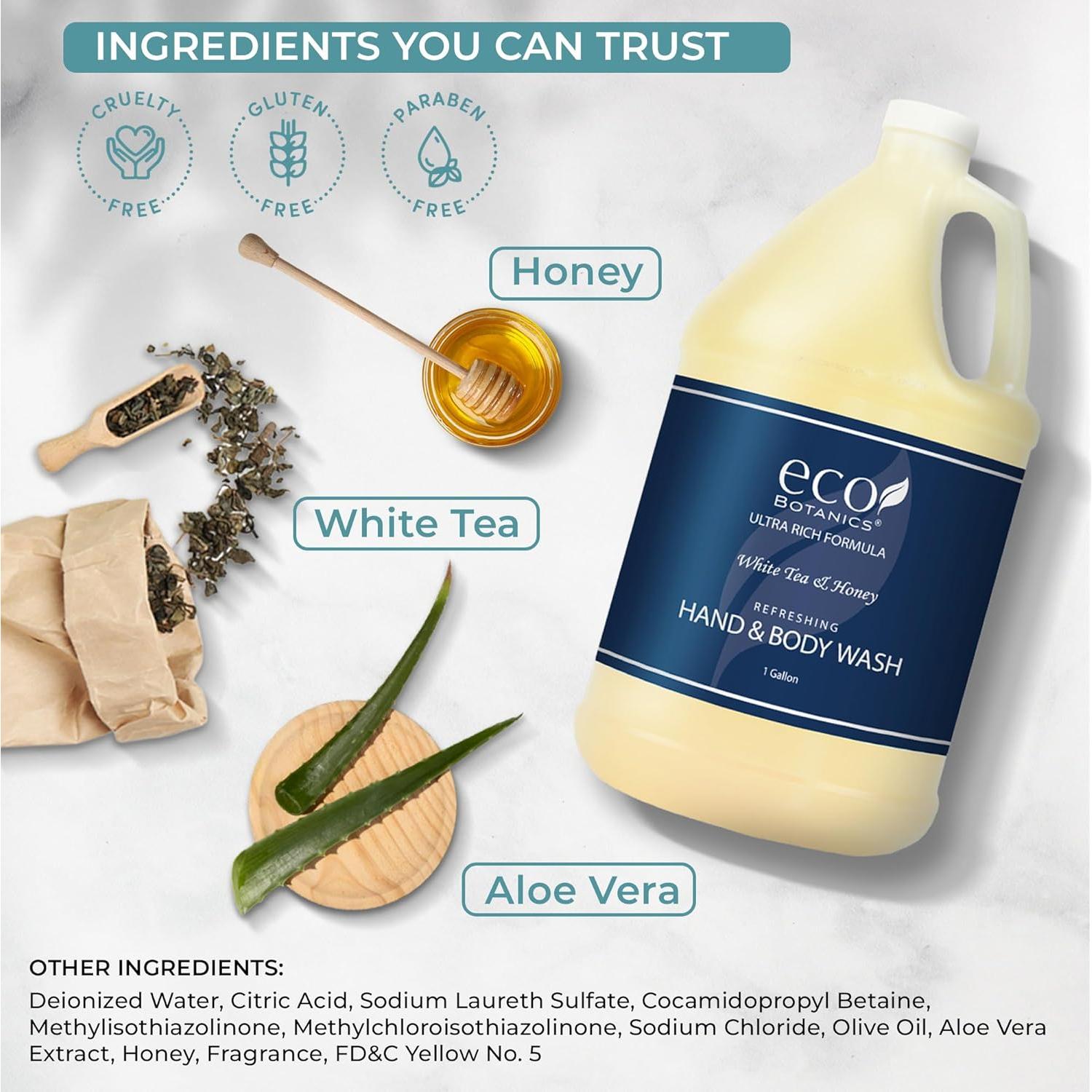 Jabón Natural Eco Botanics 4 Galones con Miel y Té Blanco