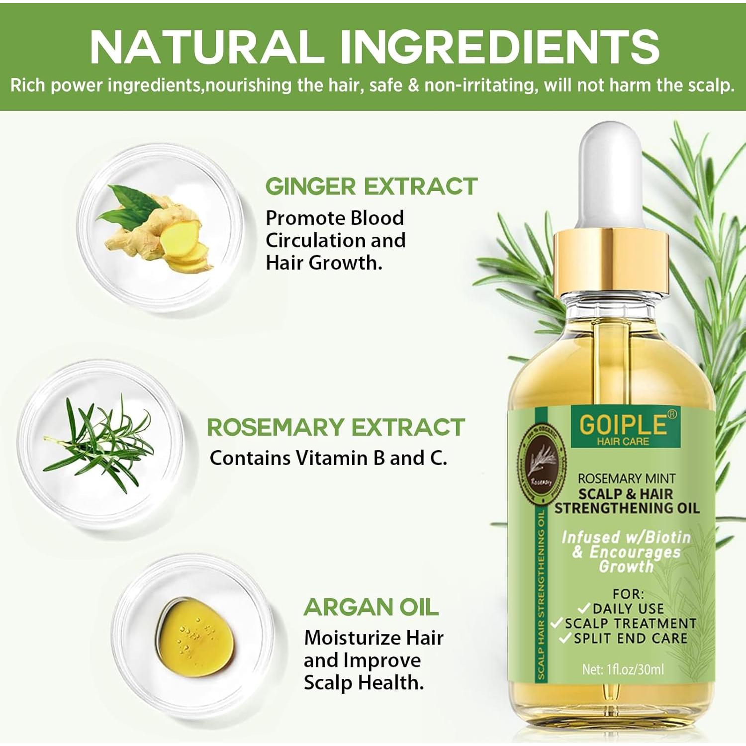 Exfoliante Cuero Cabelludo Crulland 3 en 1 con Aceite de Romero